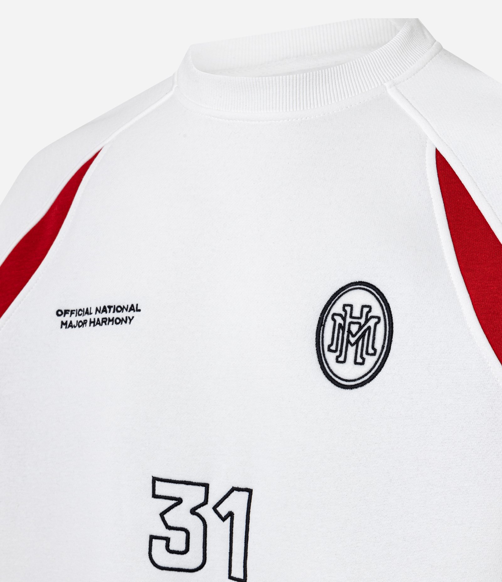 Moletom Boxy Esportivo com Bordados e Recortes Branco 10