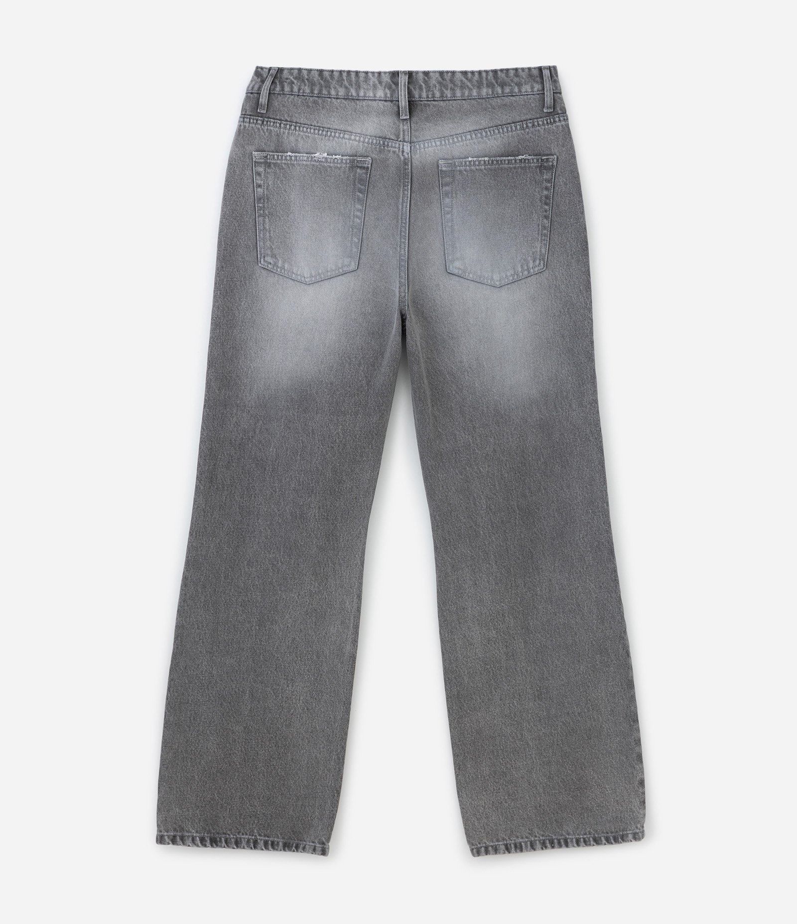 Calça Baggy Flare em Jeans Cinza 6