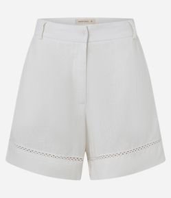 Short em Viscolinho com Entremeio na Barra