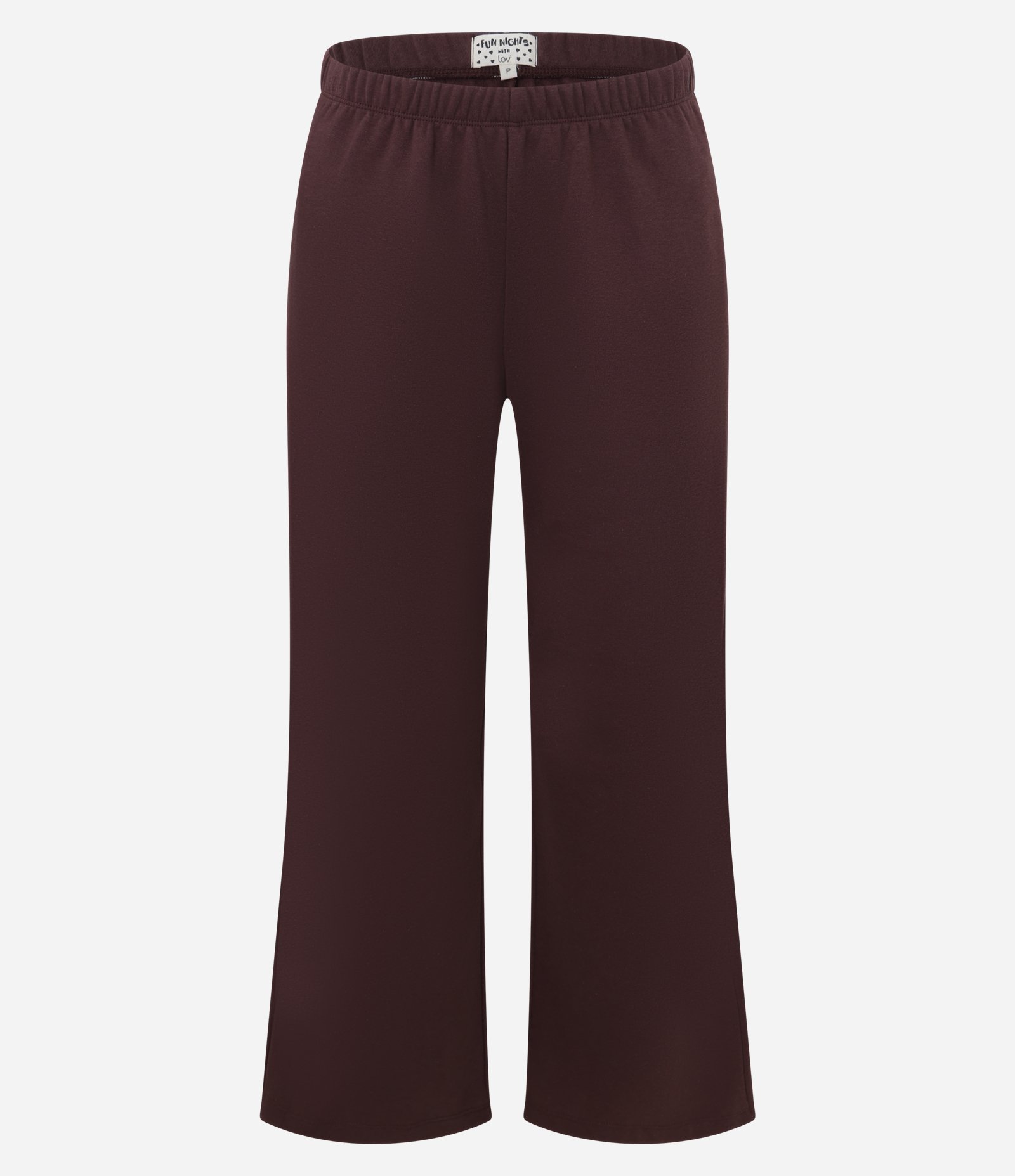 Pijama Longo em Moletom com Cava Desclocada Vinho 3