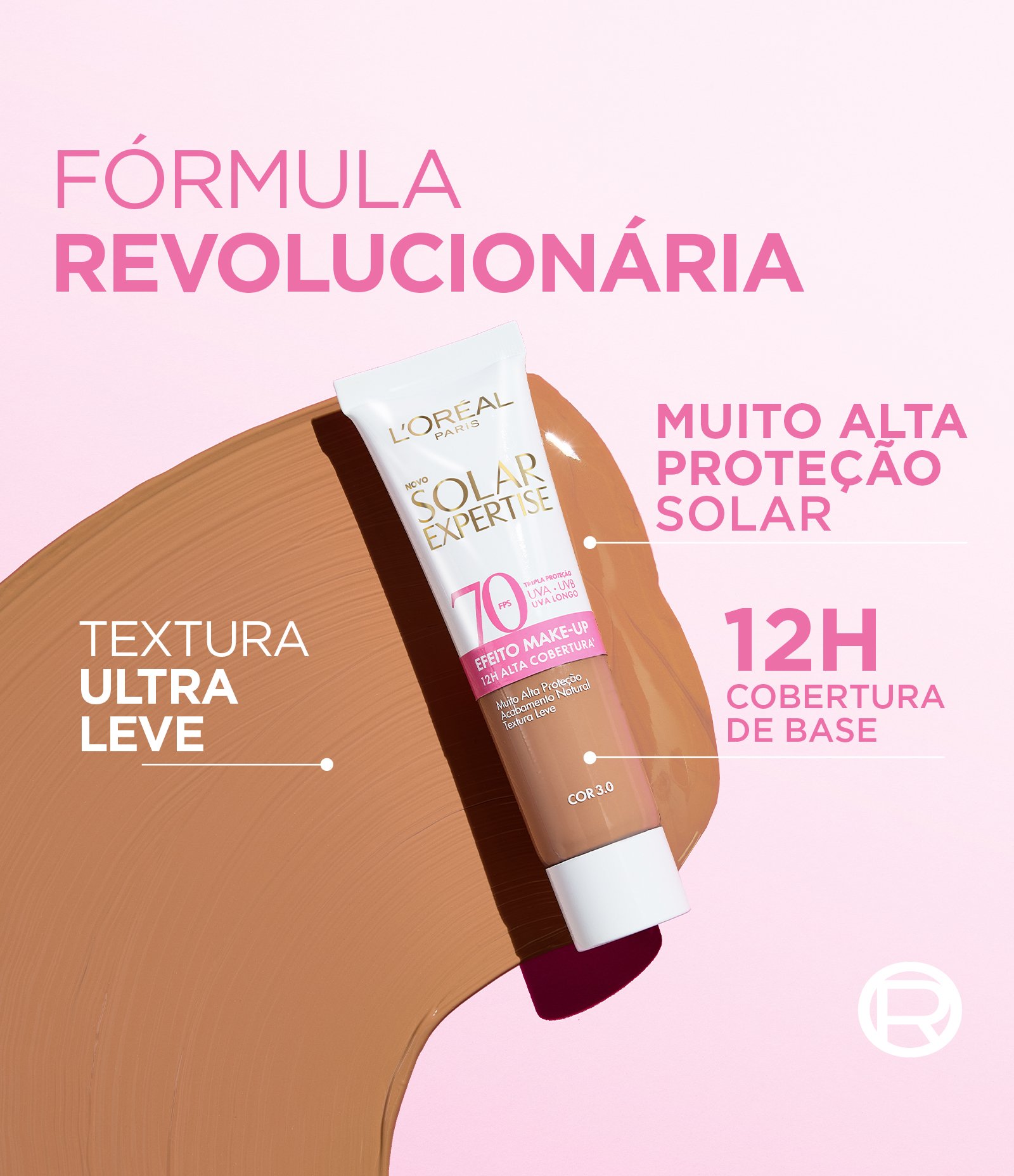 Protetor Facial Solar Expertise FPS70 Efeito Makeup Cor 3 0 3.0 2