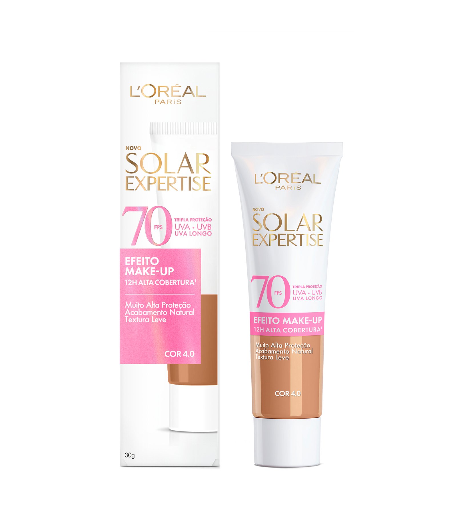 Protetor Facial Solar Expertise FPS70 Efeito Makeup Cor 4.0 4.0 1