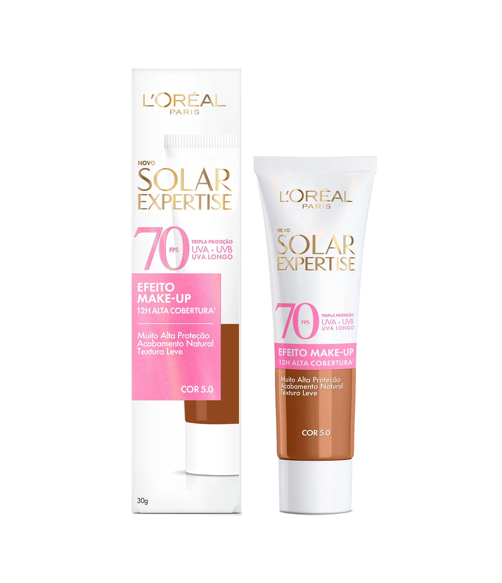 Protetor Facial Solar Expertise FPS70 Efeito Makeup Cor 5.0  5.0 1