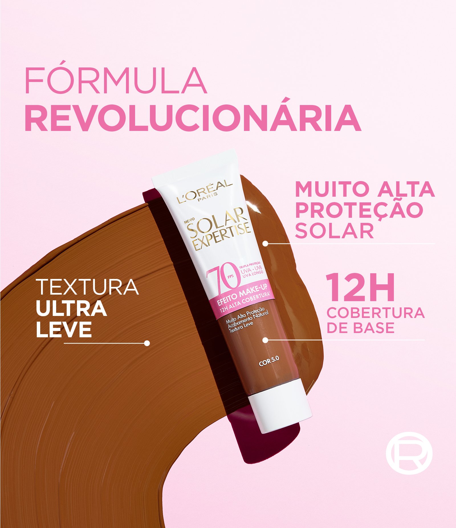 Protetor Facial Solar Expertise FPS70 Efeito Makeup Cor 5.0  5.0 2