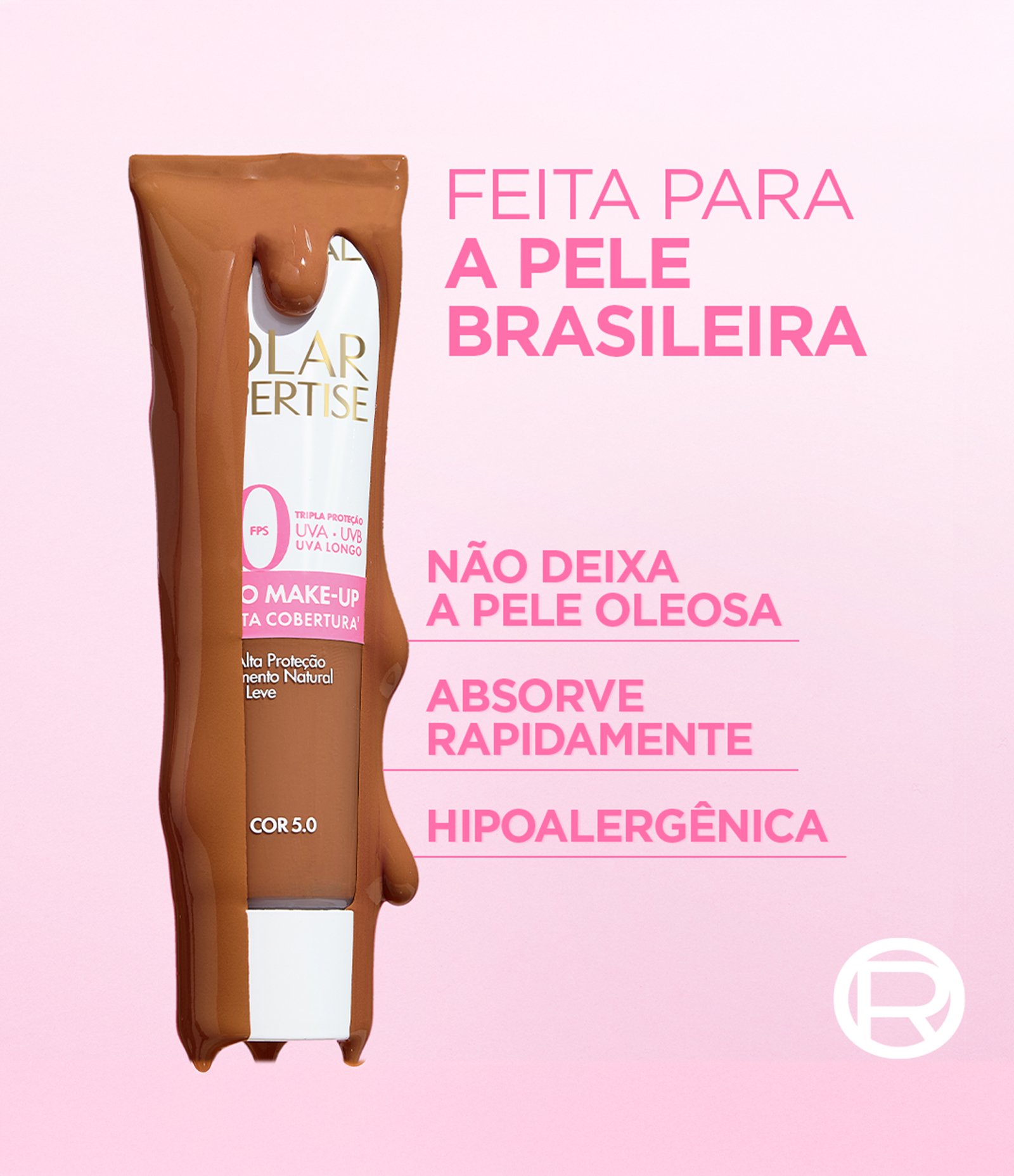 Protetor Facial Solar Expertise FPS70 Efeito Makeup Cor 5.0  5.0 3