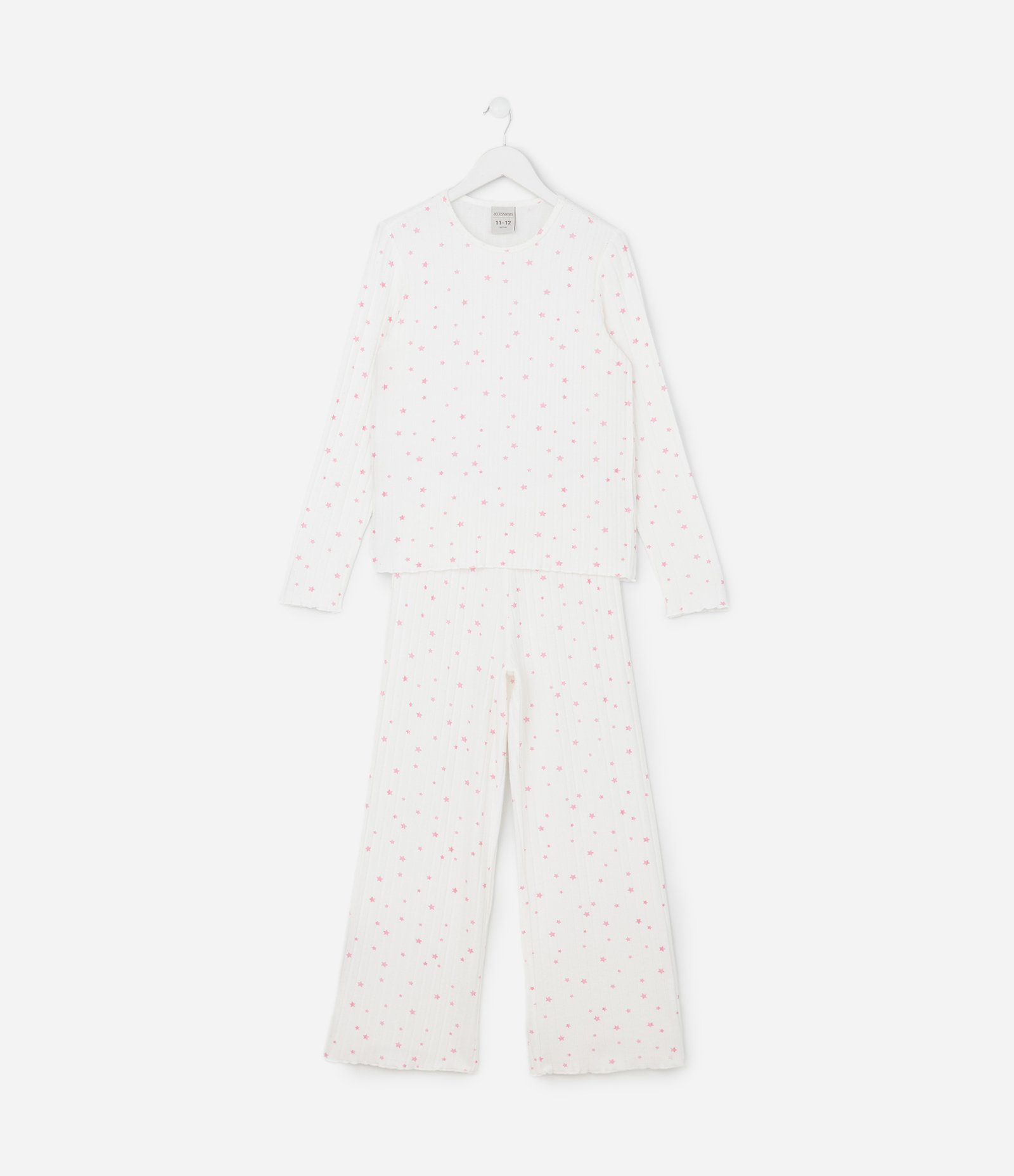 Pijama Infantil com Estampa de Estrelas – Tam 5 a 16 Anos Branco 1