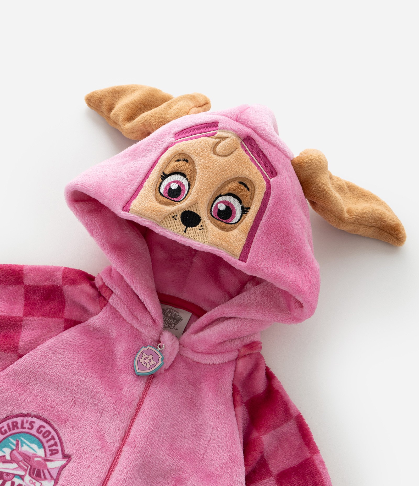 Pijama Infantil com Capuz Skye Patrulha Canina – Tam 2 a 6 Anos Rosa 10