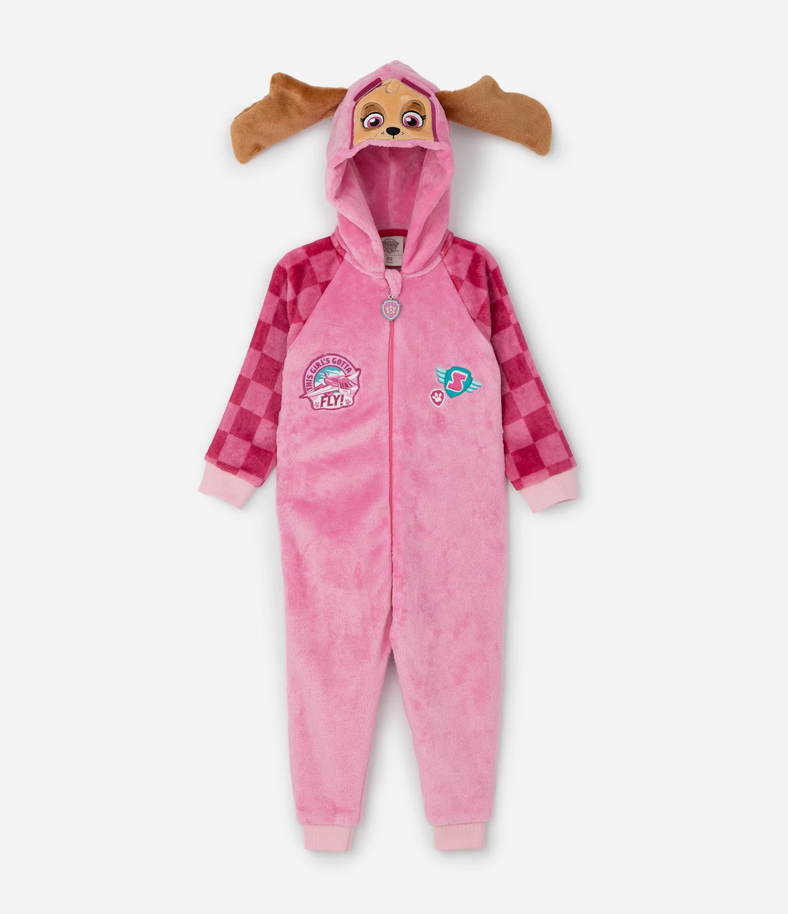 Pijama Infantil com Capuz Skye Patrulha Canina – Tam 2 a 6 Anos Rosa 1