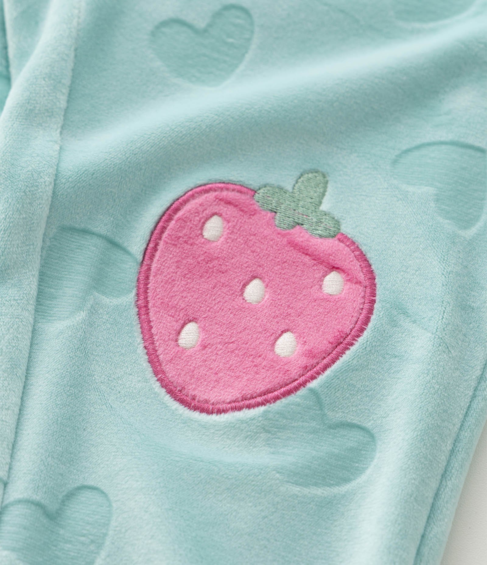 Pijama Infantil com Bordado Coelhinho e Morangos – Tam 2 a 6 Anos Verde claro 10