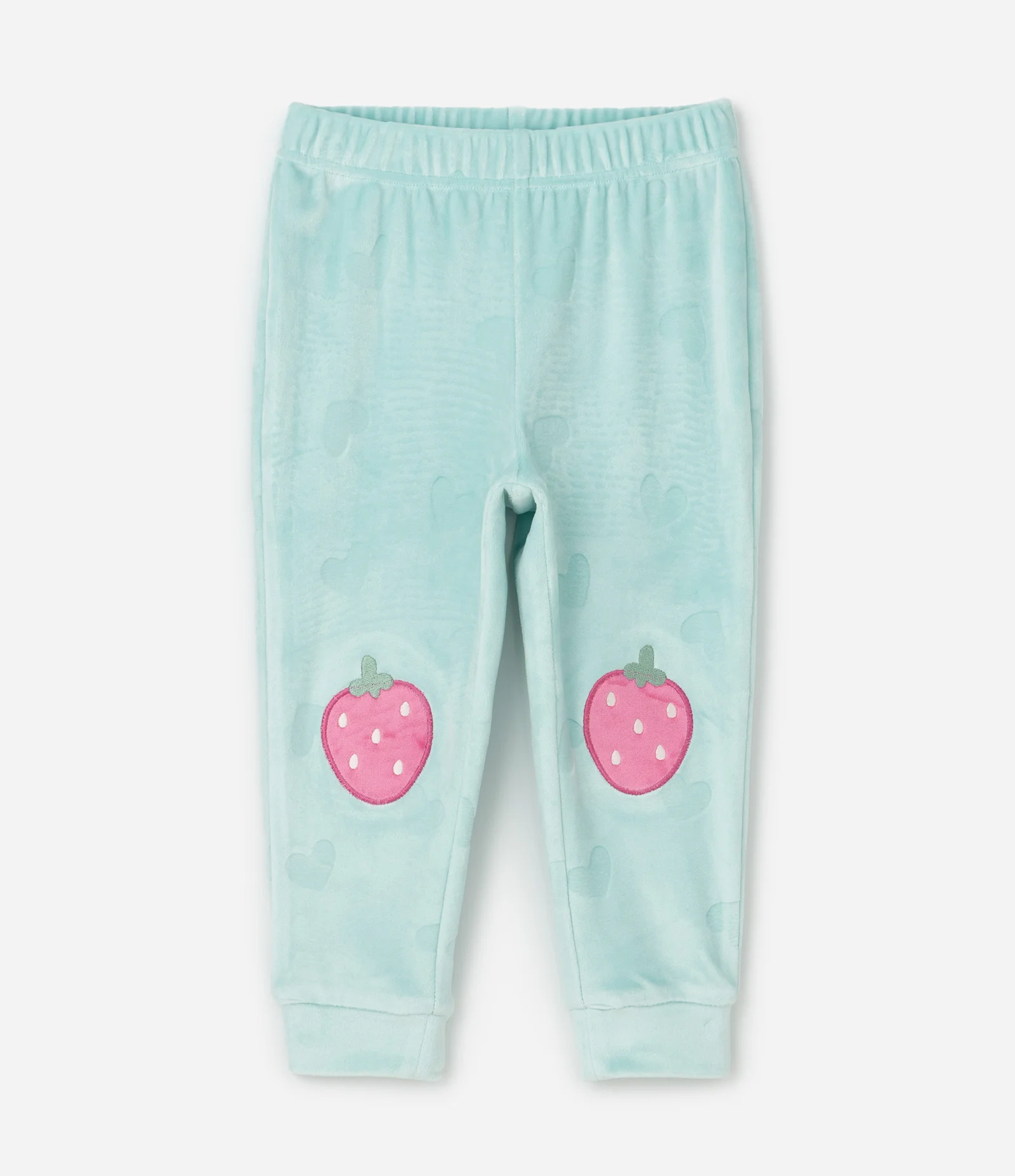 Pijama Infantil com Bordado Coelhinho e Morangos – Tam 2 a 6 Anos Verde claro 4