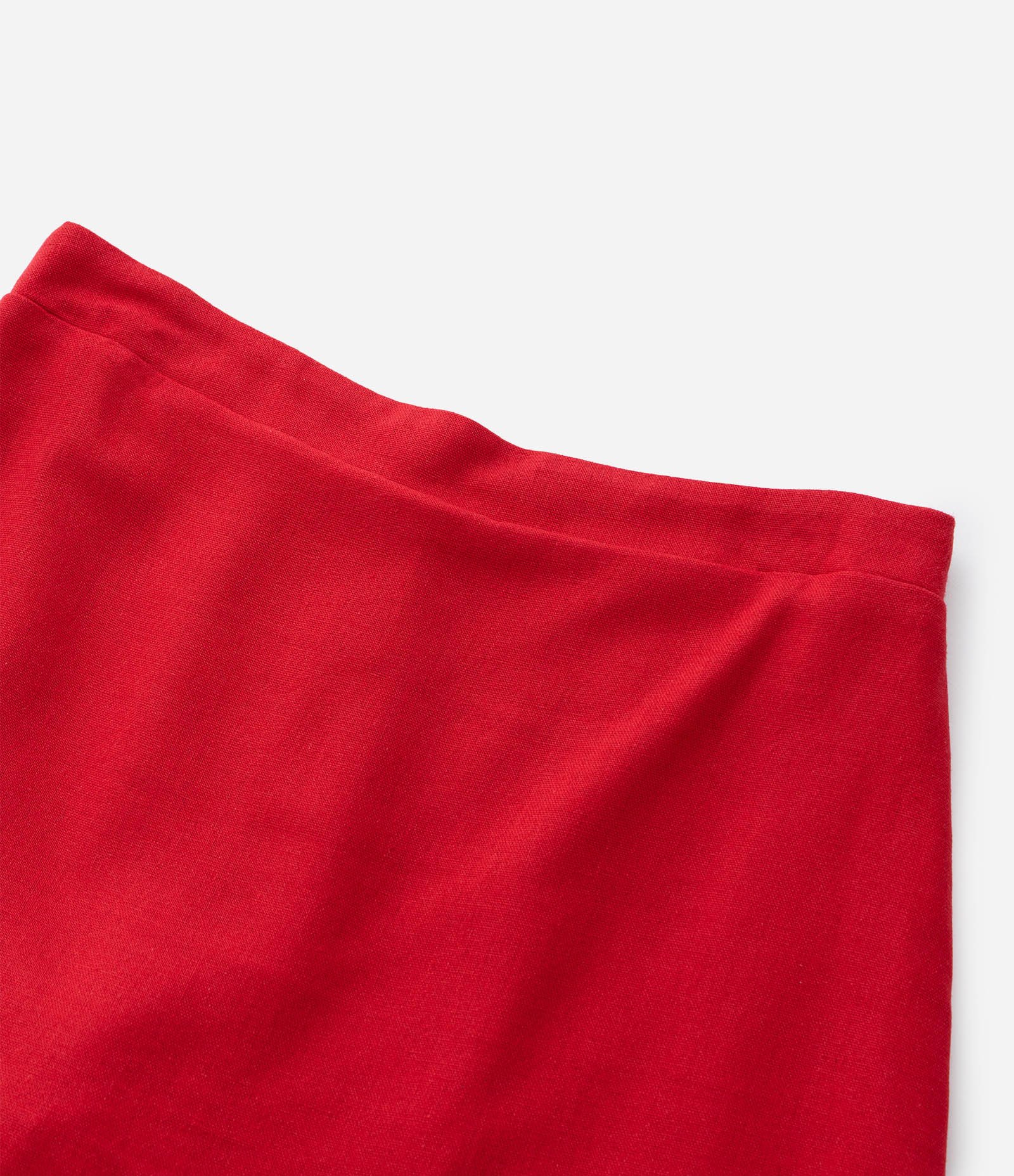 Short Saia em Viscolinho com Barra Diferenciada com Lacinhos - Tam 7 a 14 Anos Vermelho 5