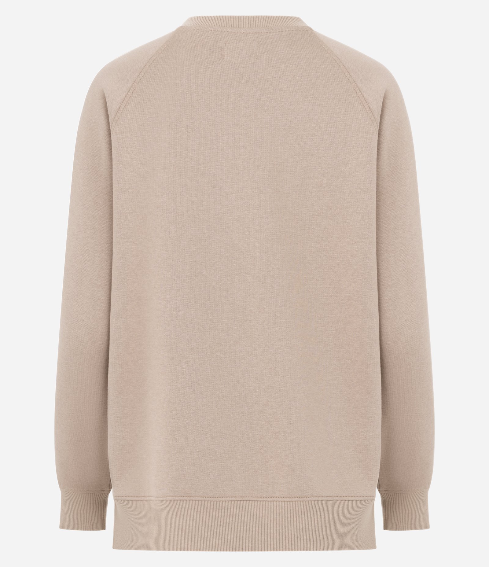 Blusa Regular em Moletom com Lettering Offline Bege 4