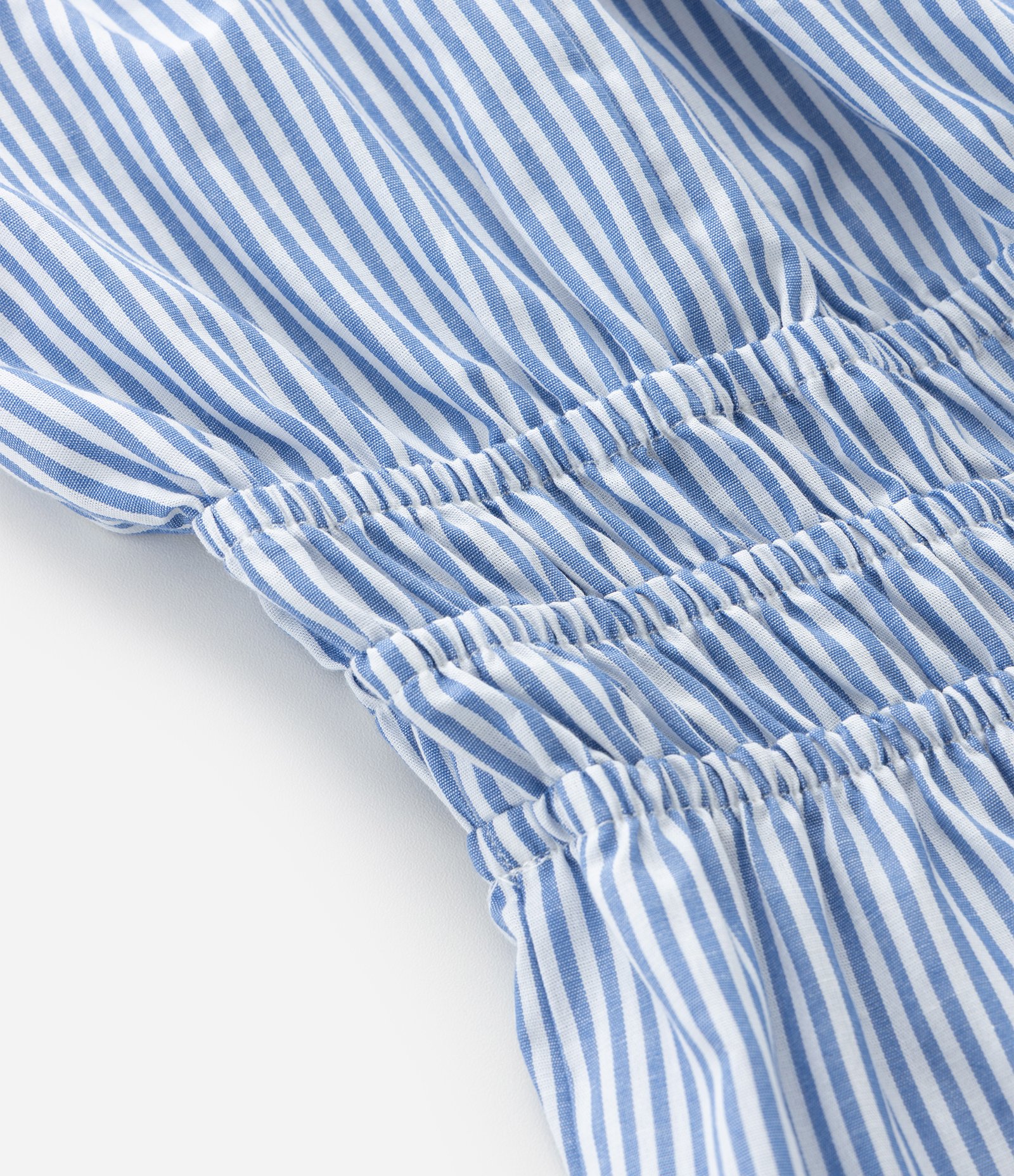 Vestido Midi em Tricoline com Listras e Babados Curve & Plus Size Azul 4