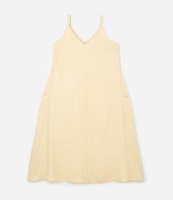 Vestido Longo Regata em Viscose com Bolsos Curve & Plus Size