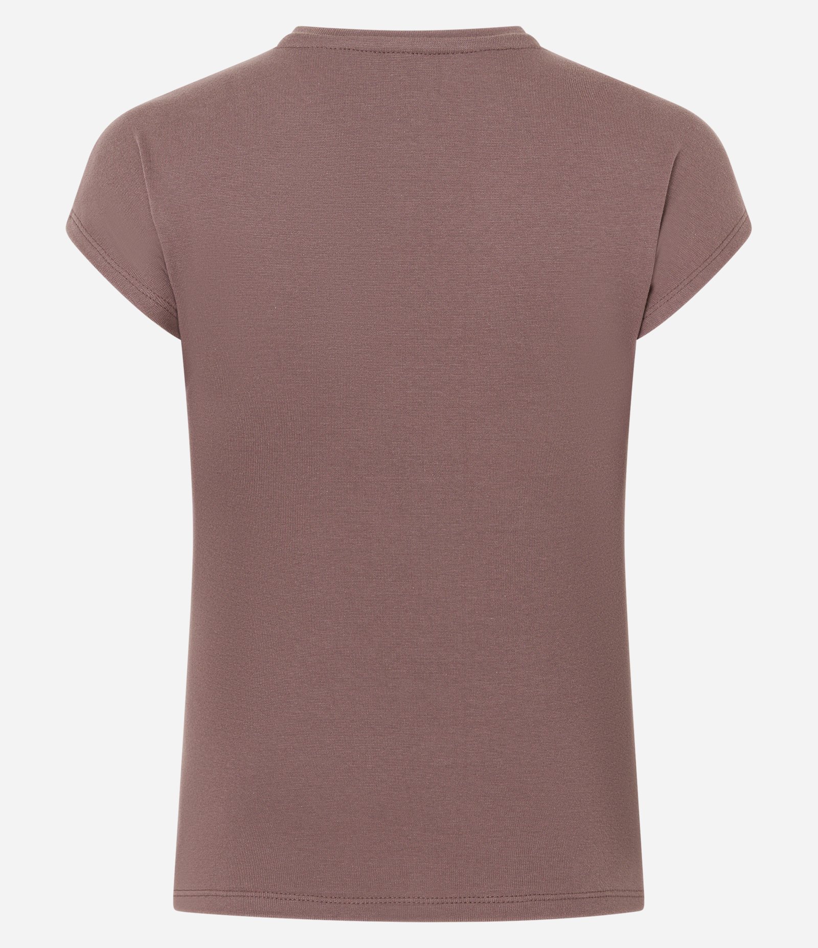 Blusa Básica em Ribana com Ombro Caído Marrom 5