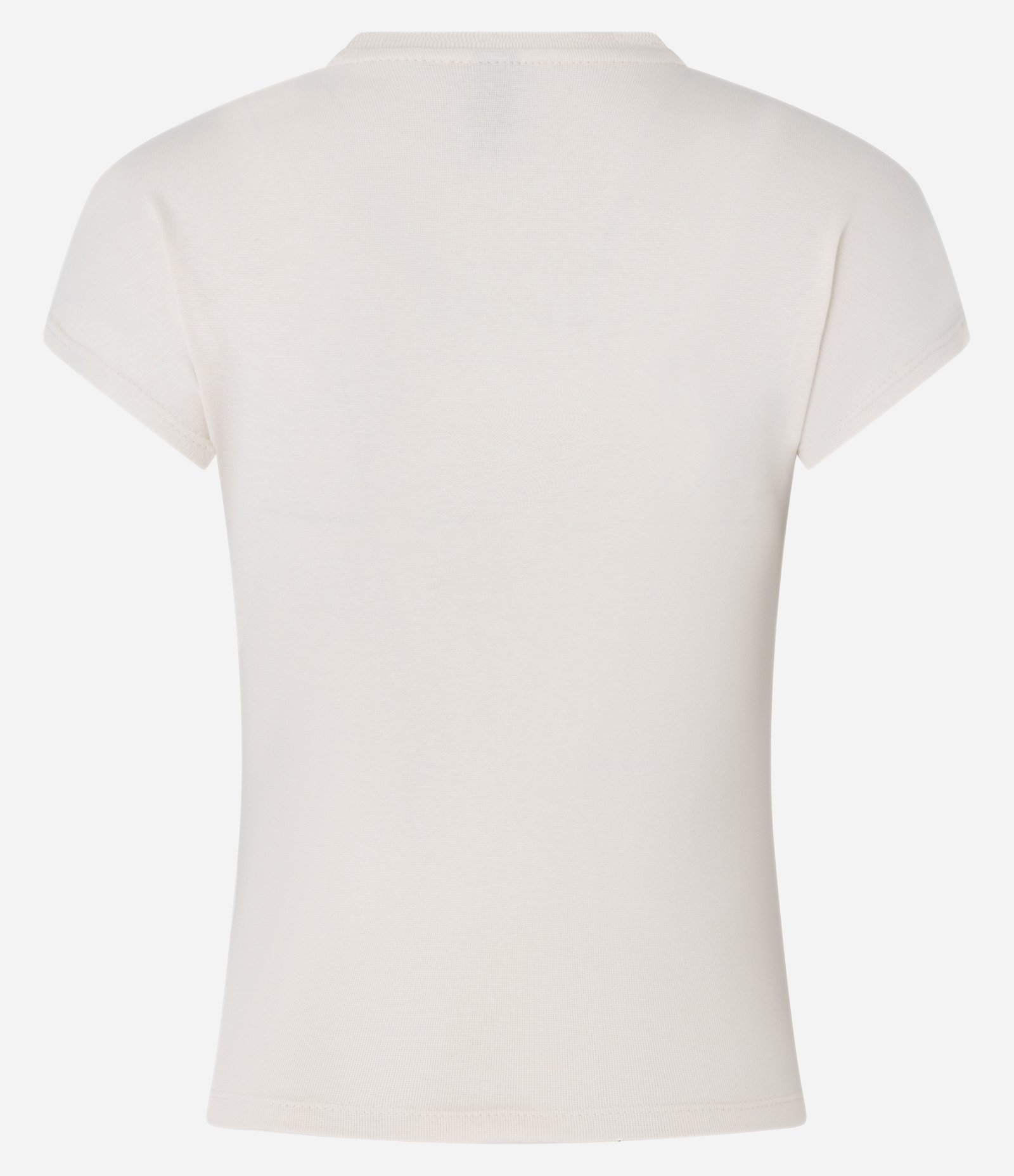 Blusa Básica em Ribana com Ombro Caído Bege 6