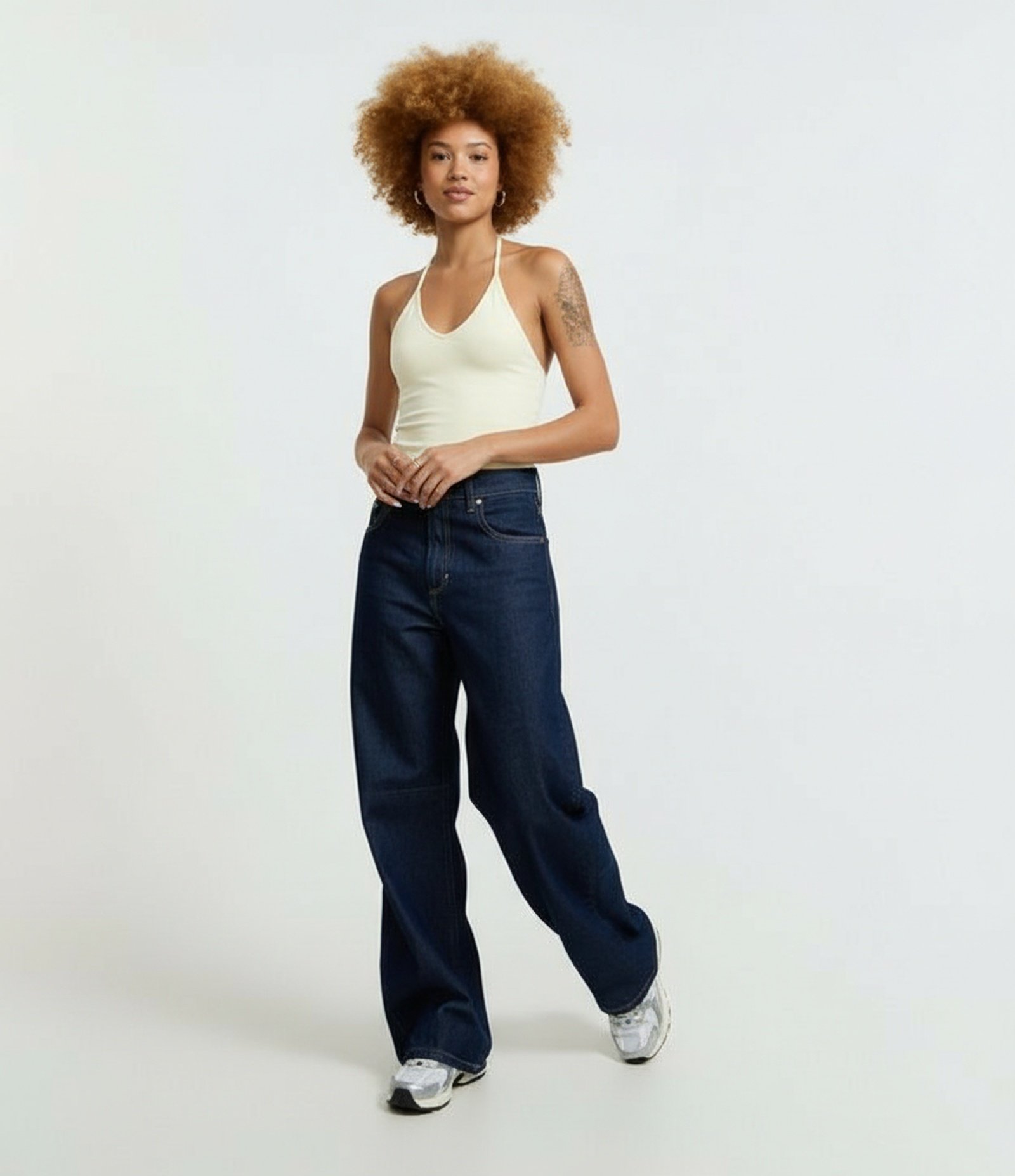 Blusa Cropped Frente Única em Cotton com Amarração Amarelo 5