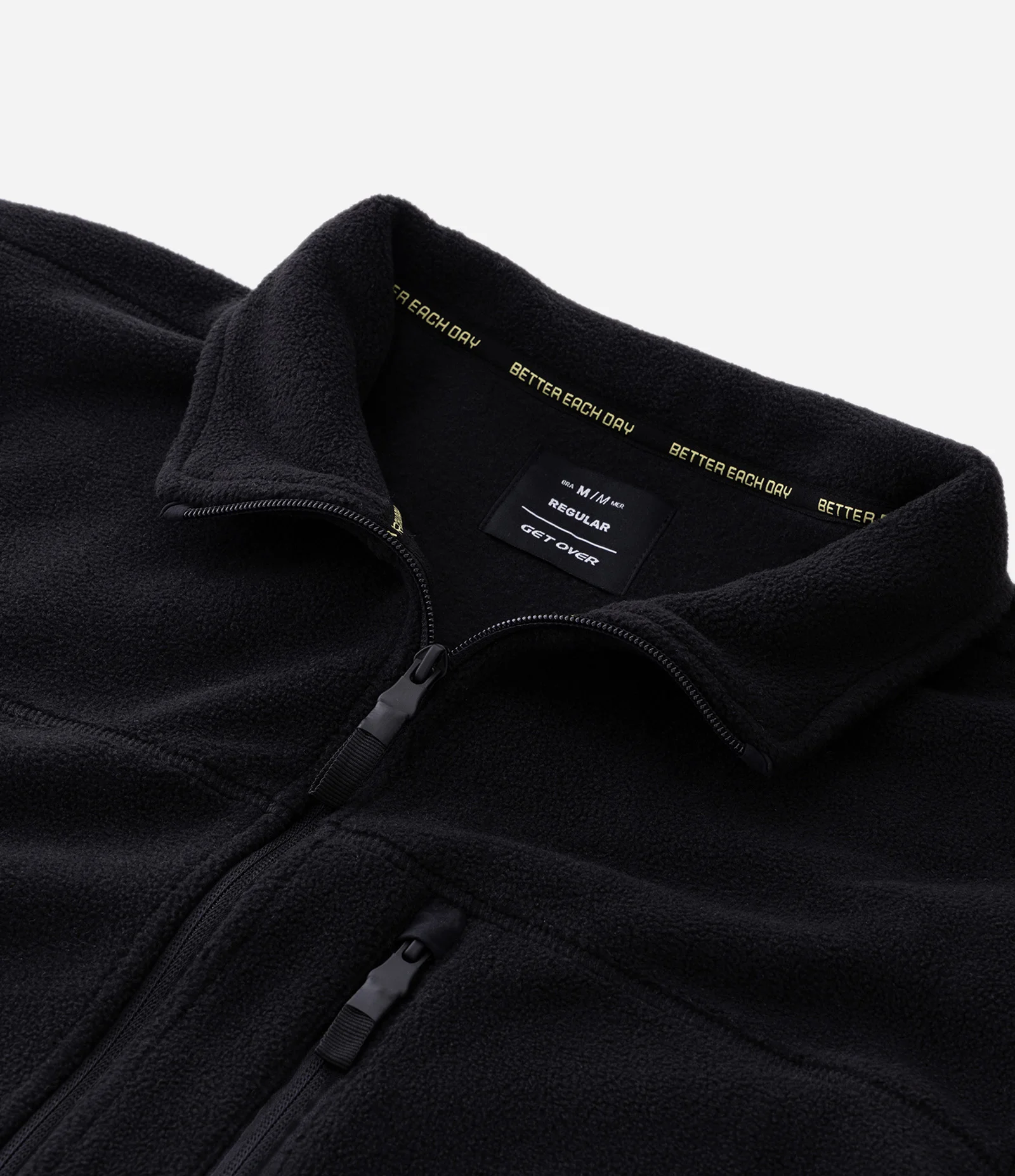 Blusão com Felpa Liso Preto 7