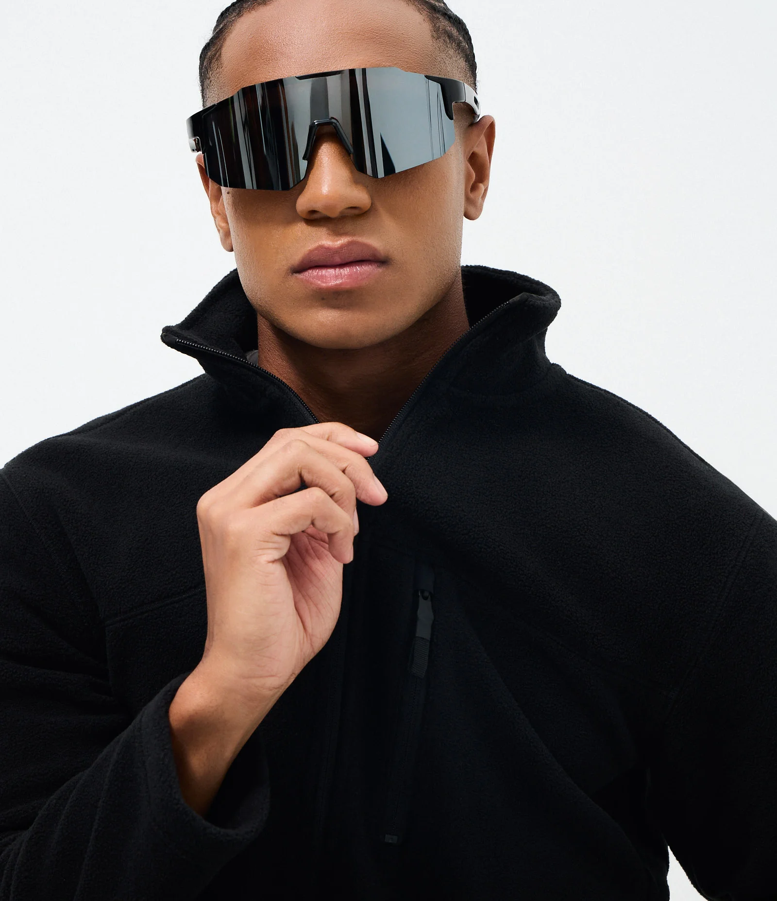 Blusão com Felpa Liso Preto 3