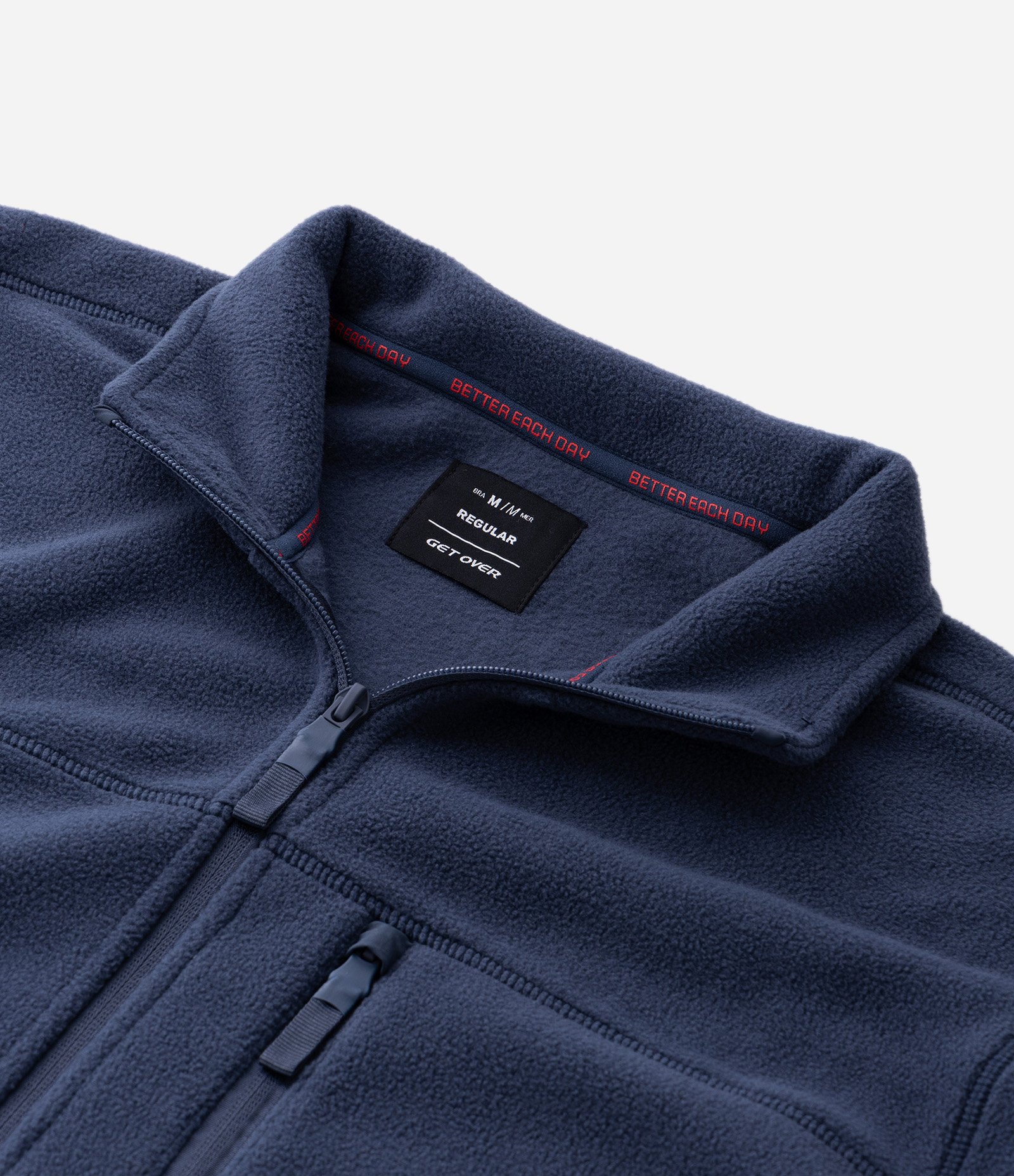 Blusão com Felpa Liso Azul 7