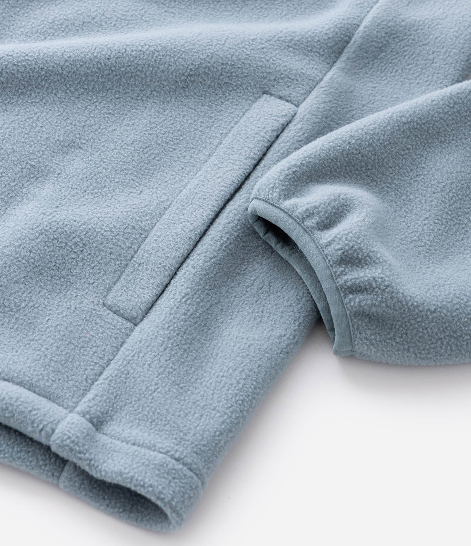 Blusão Masculino Fleece com Capuz e Recorte em Tecido Plano Cinza 8