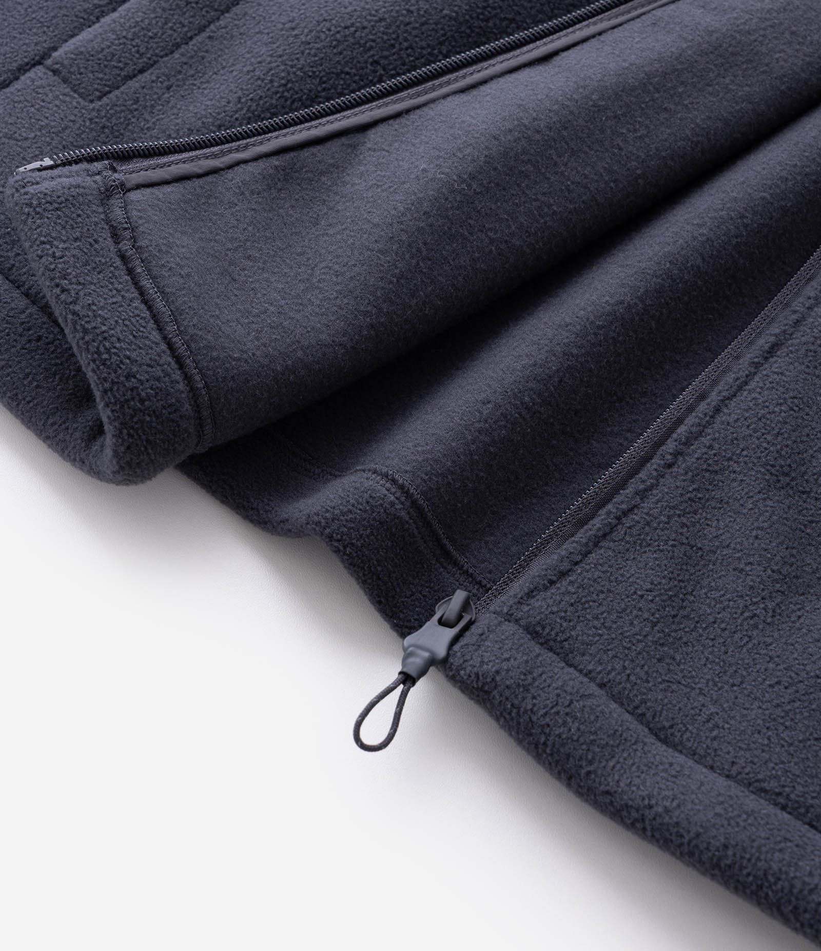 Blusão Masculino Fleece com Capuz e Recorte em Tecido Plano Preto 9