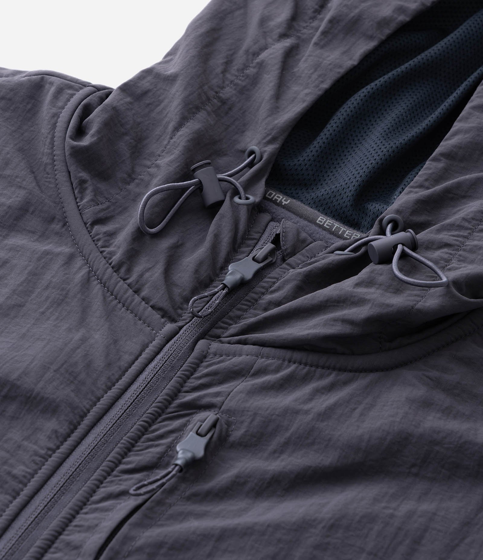 Blusão Masculino Fleece com Capuz e Recorte em Tecido Plano Preto 11