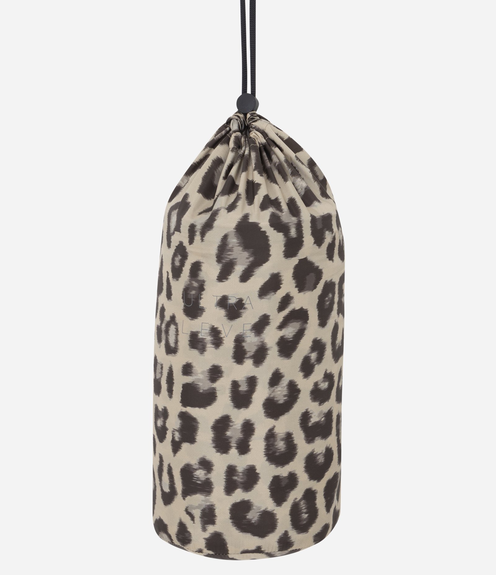 Jaqueta Puffer Ultra Leve com Gola Alta e Estampa Animal Print Bege 4