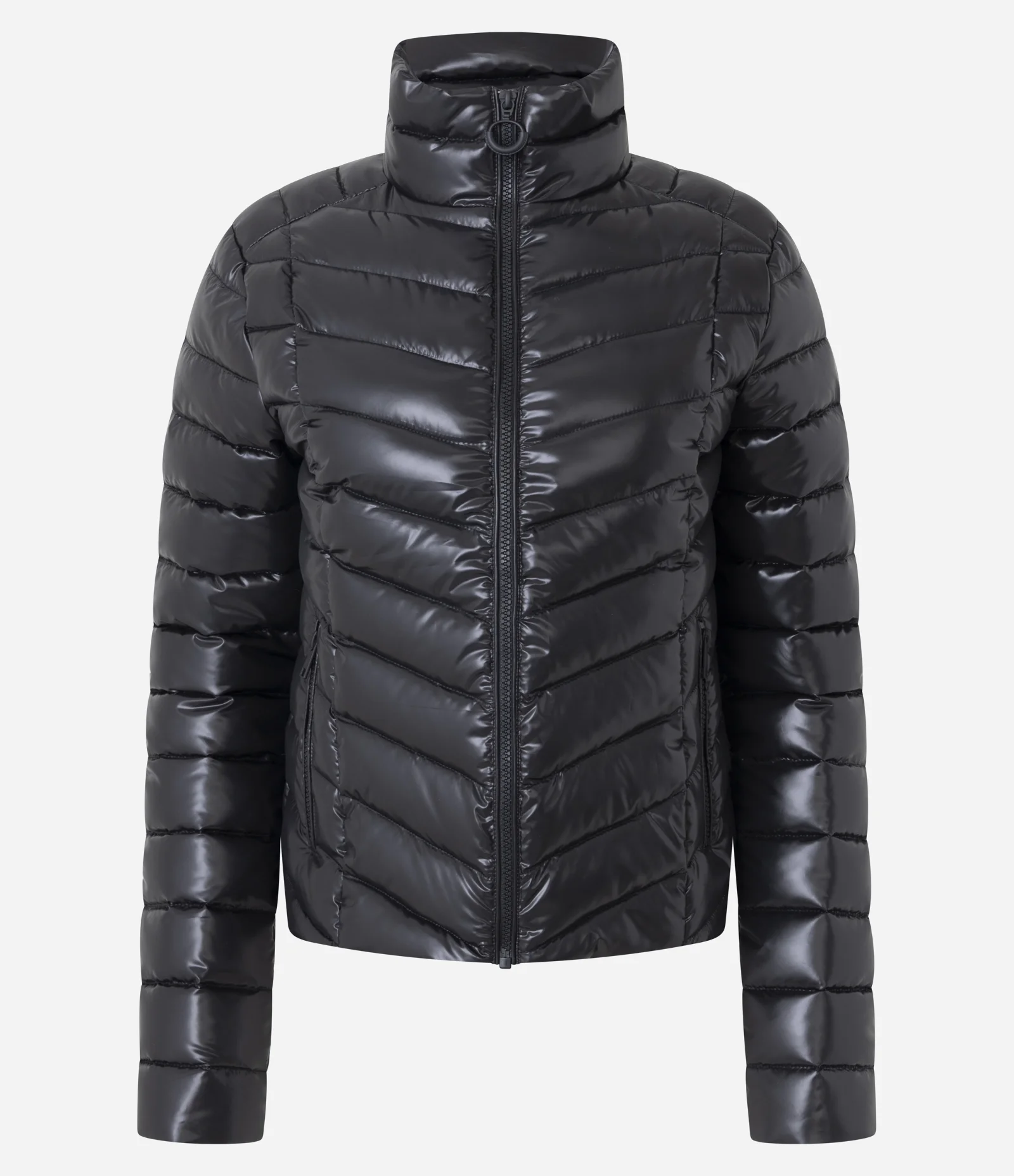 Jaqueta Puffer Ultra Leve com Gola Alta e Embalagem Preto 1
