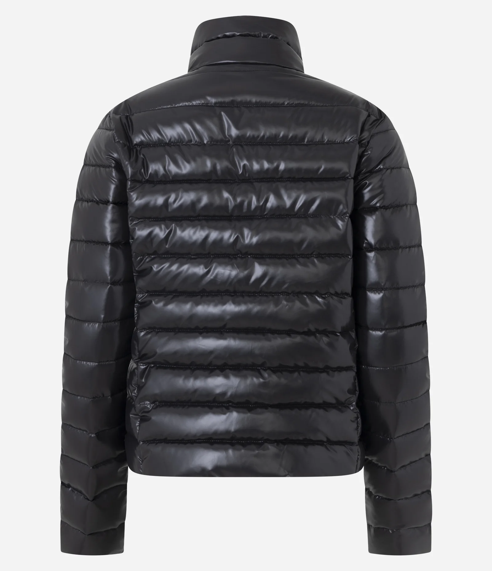 Jaqueta Puffer Ultra Leve com Gola Alta e Embalagem Preto 1