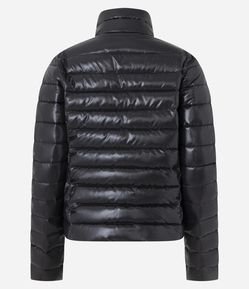 Jaqueta Puffer Ultra Leve com Gola Alta e Embalagem