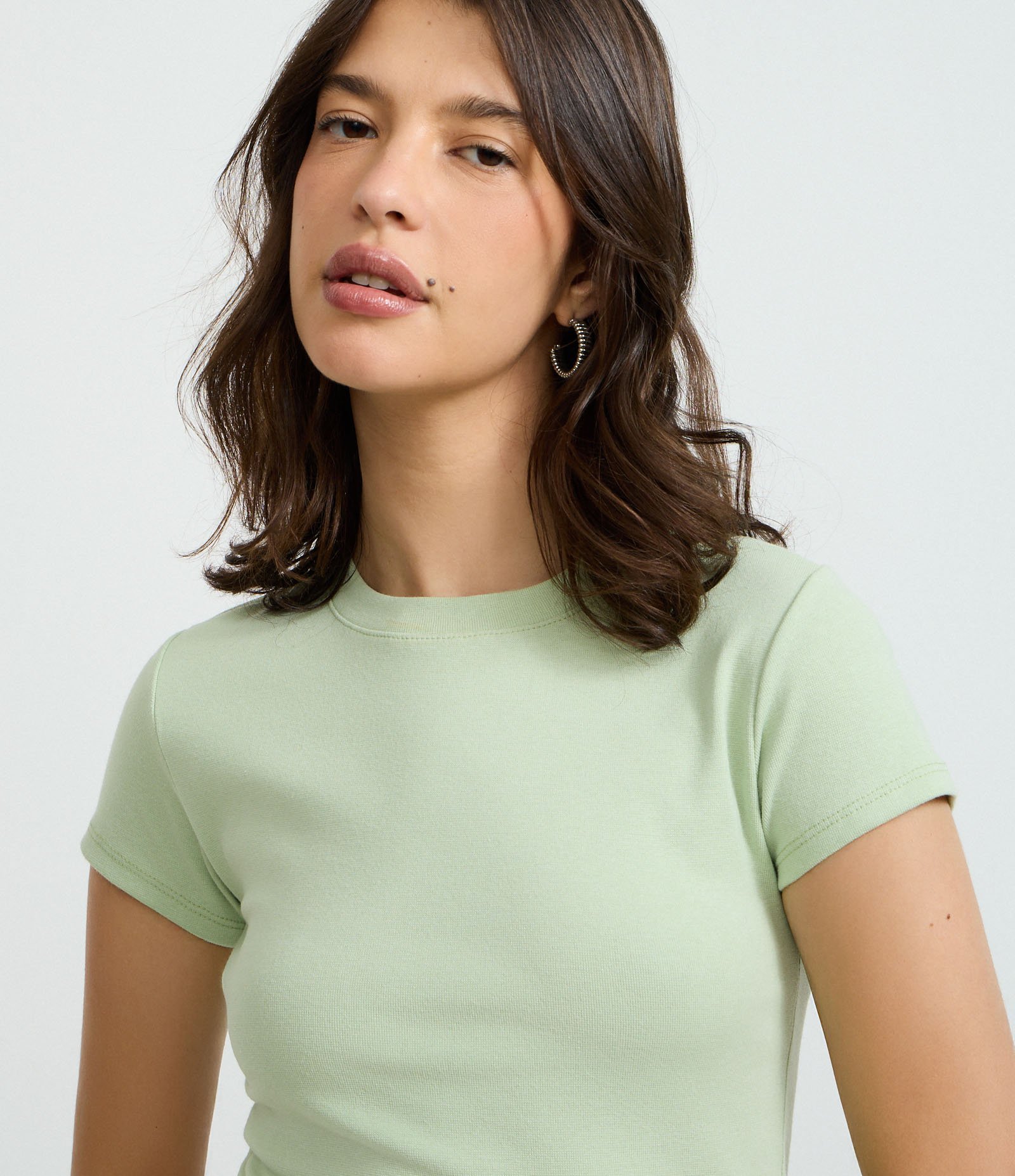 Blusa Básica Justinha e Alongada em Ribana Verde 4