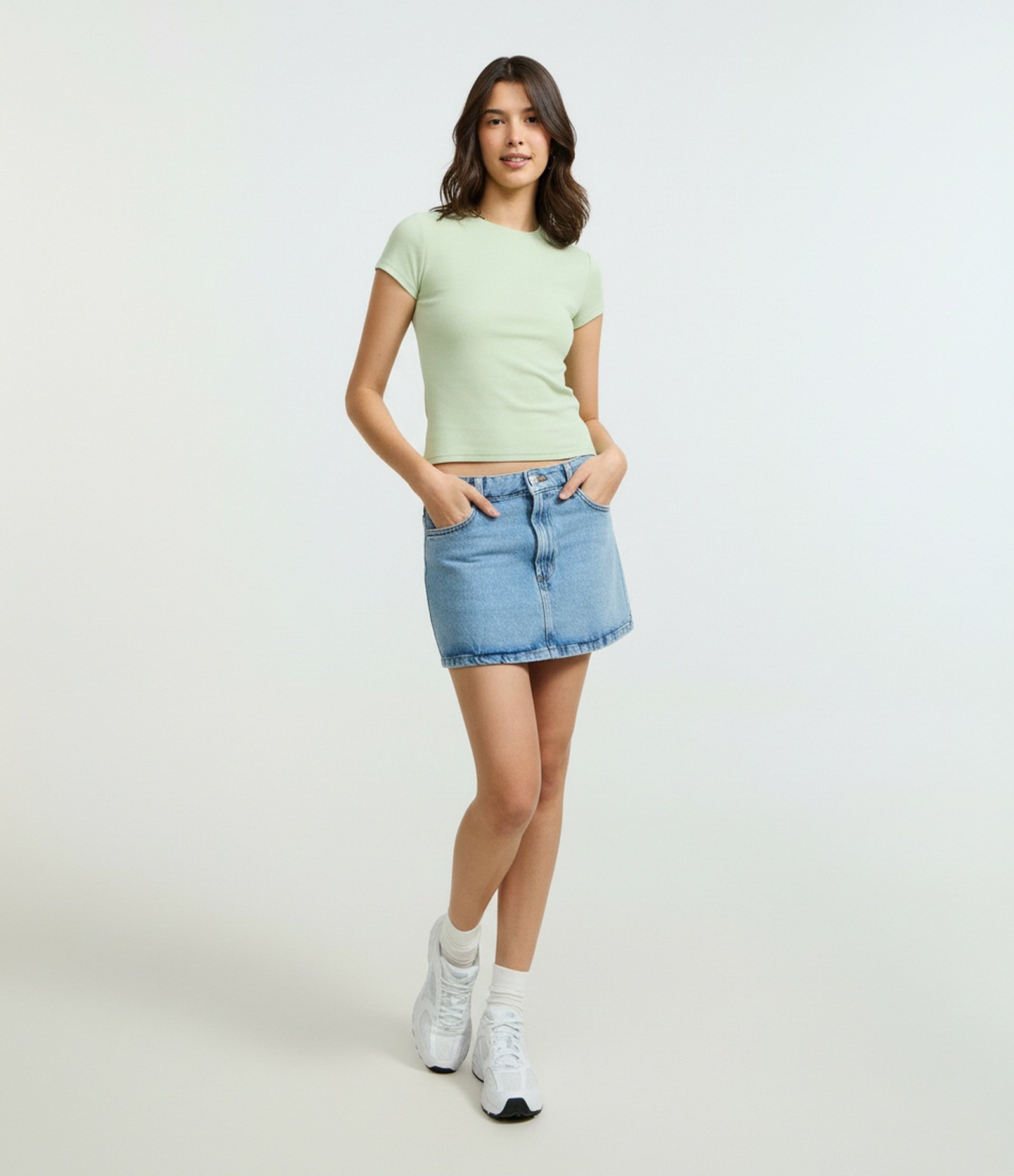 Blusa Básica Justinha e Alongada em Ribana Verde 5