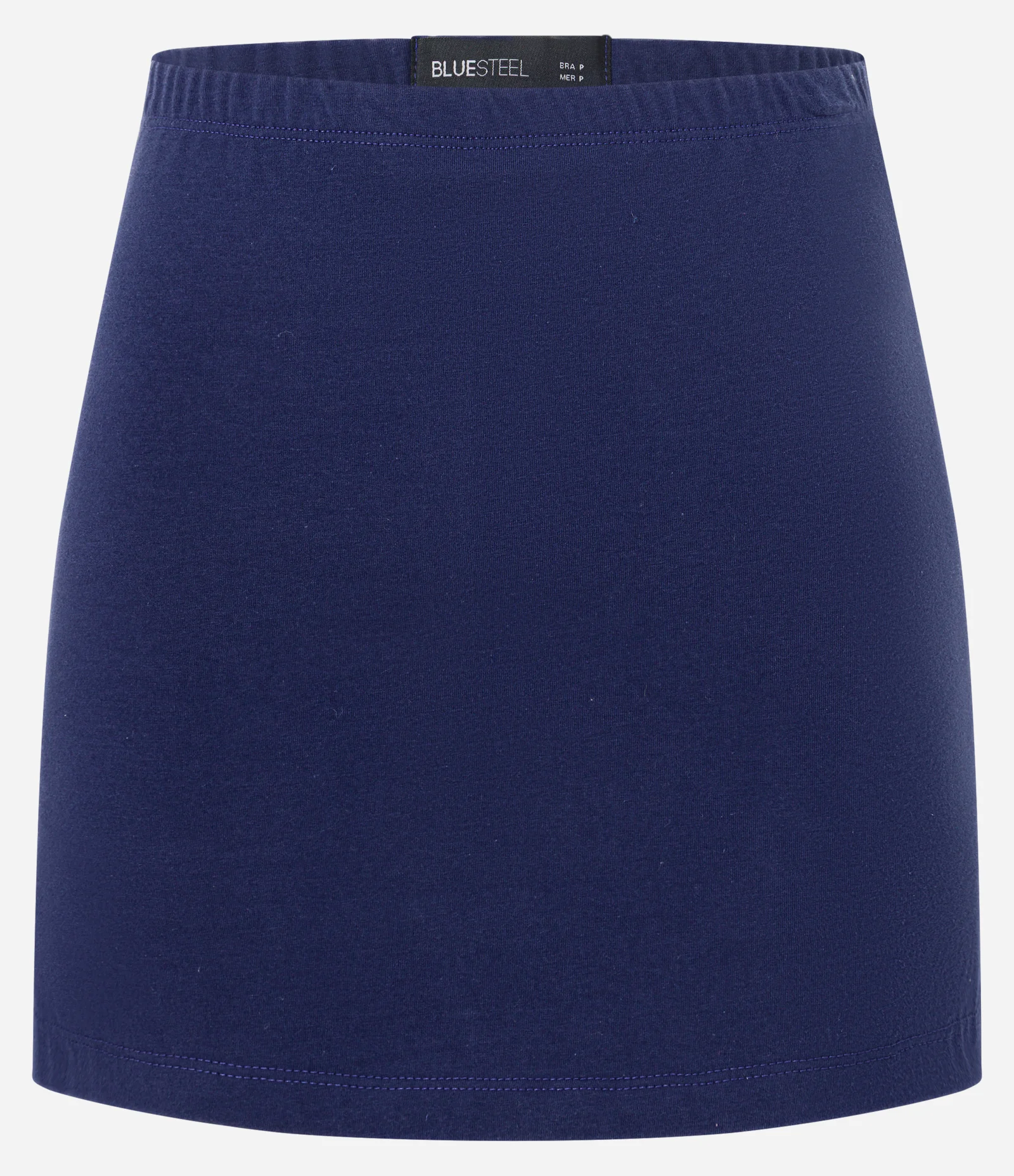 Short Saia em Cotton com Elástico no Cós Azul Marinho 4