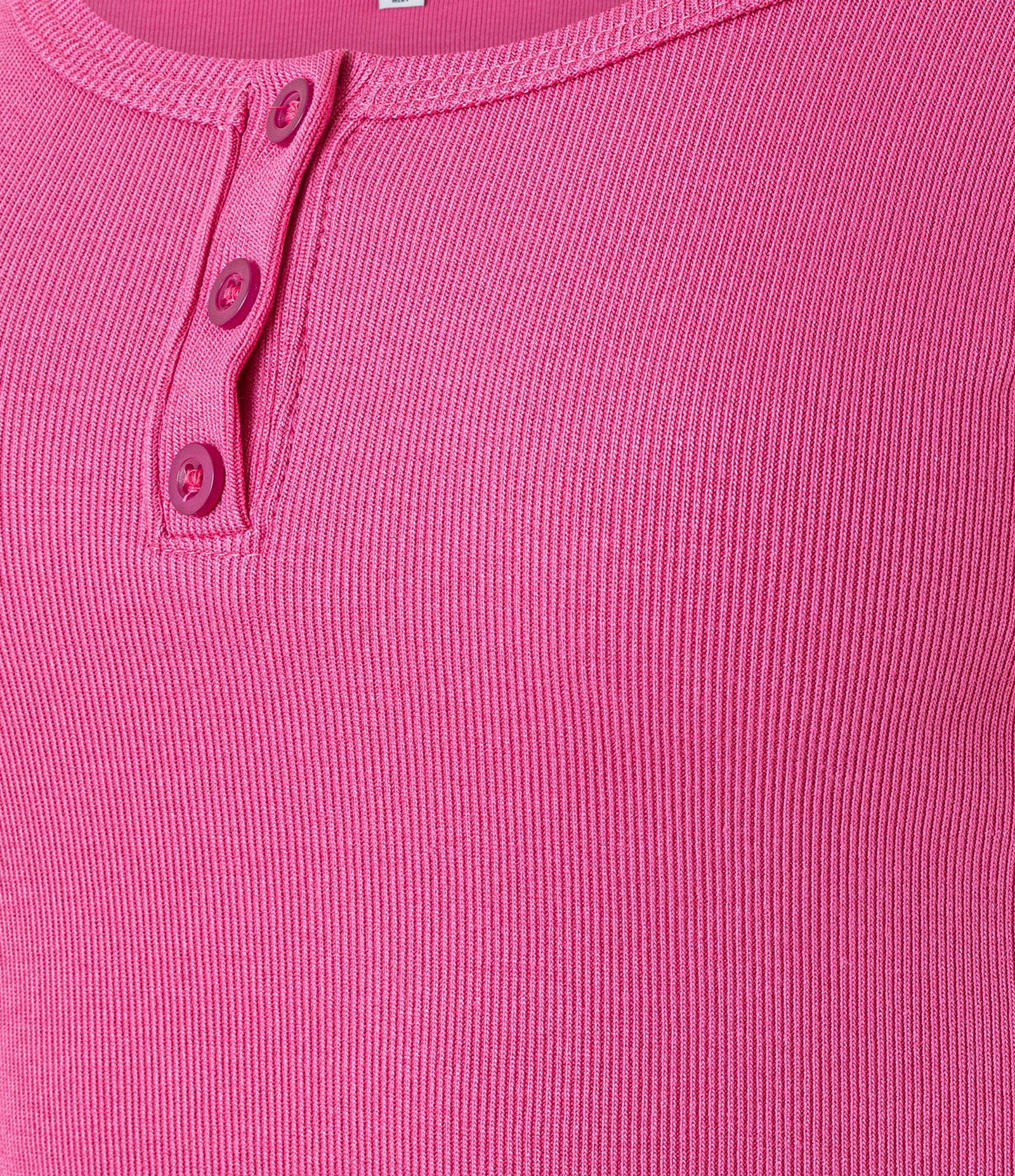 Blusa em Ribana com Botões no Decote Rosa 5