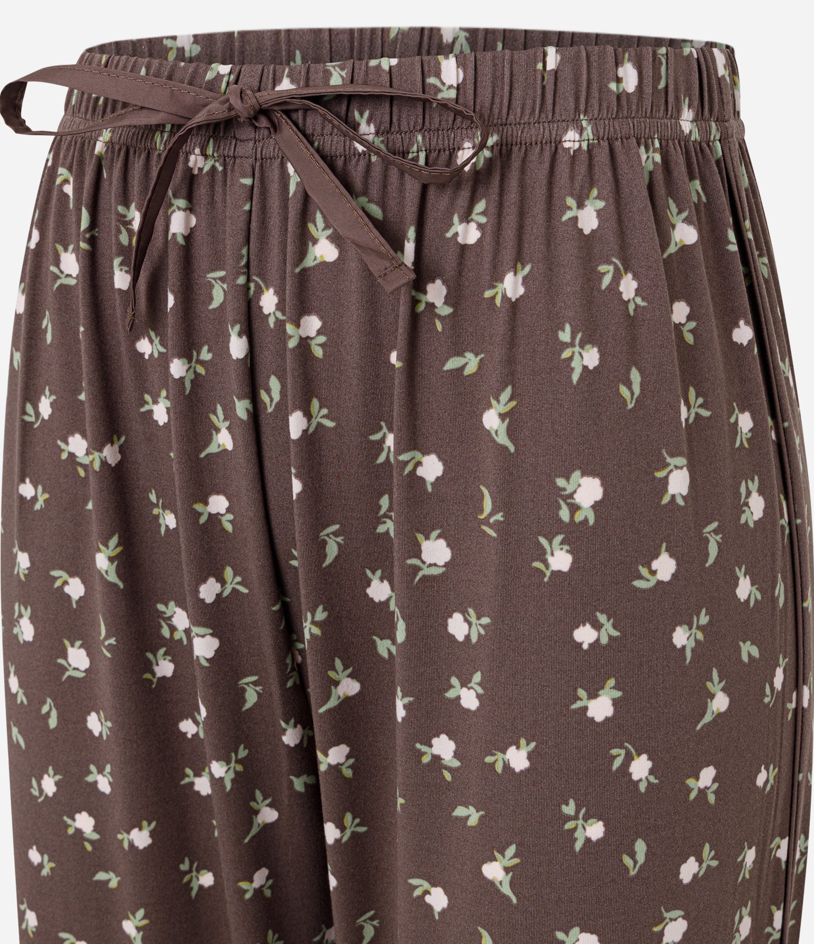 Calça de Pijama Jogger Peach Touch com Amarração no Cós Marrom 5