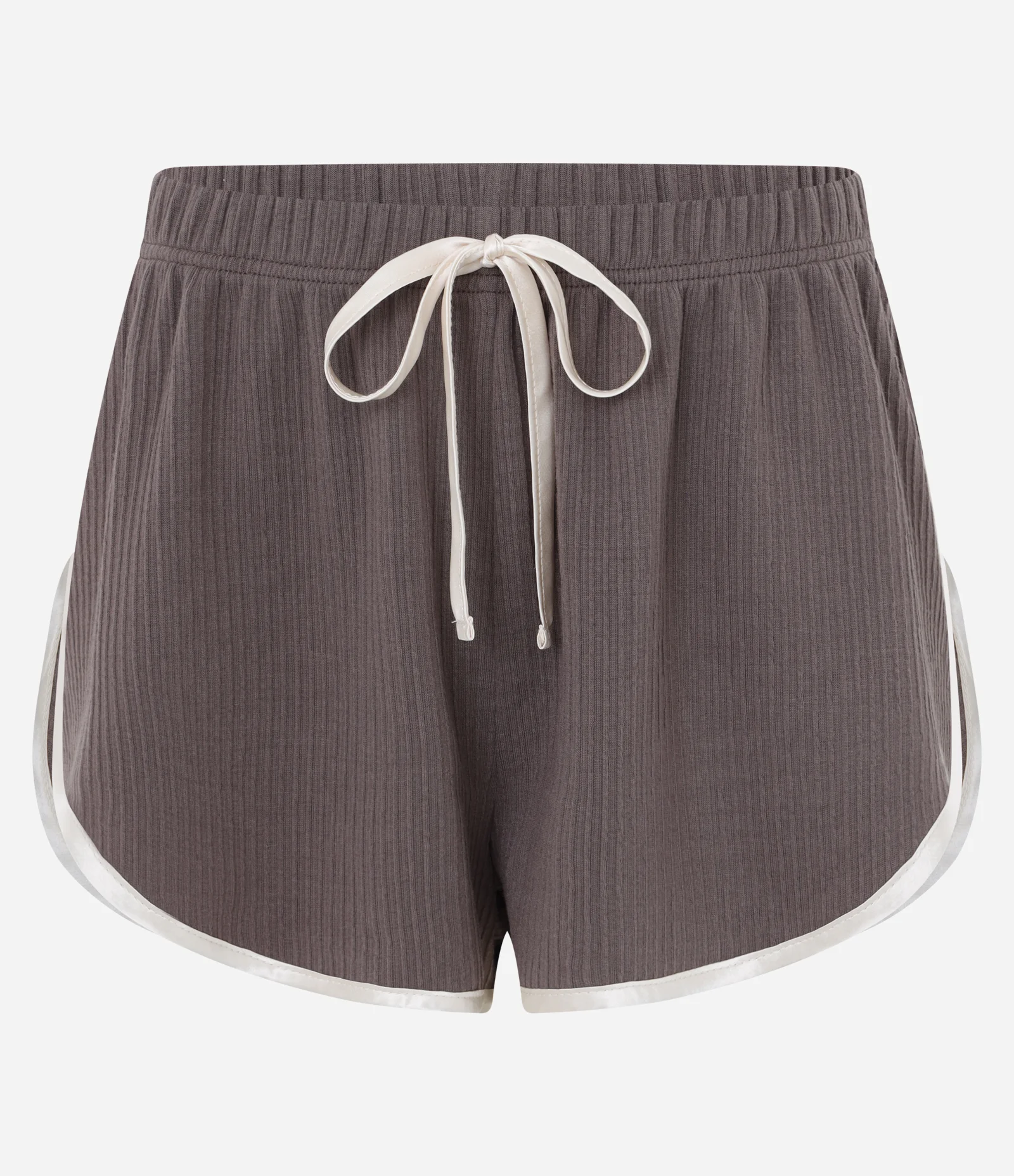 Short de Pijama Peach Touch com Viés Contrastantes Marrom 2