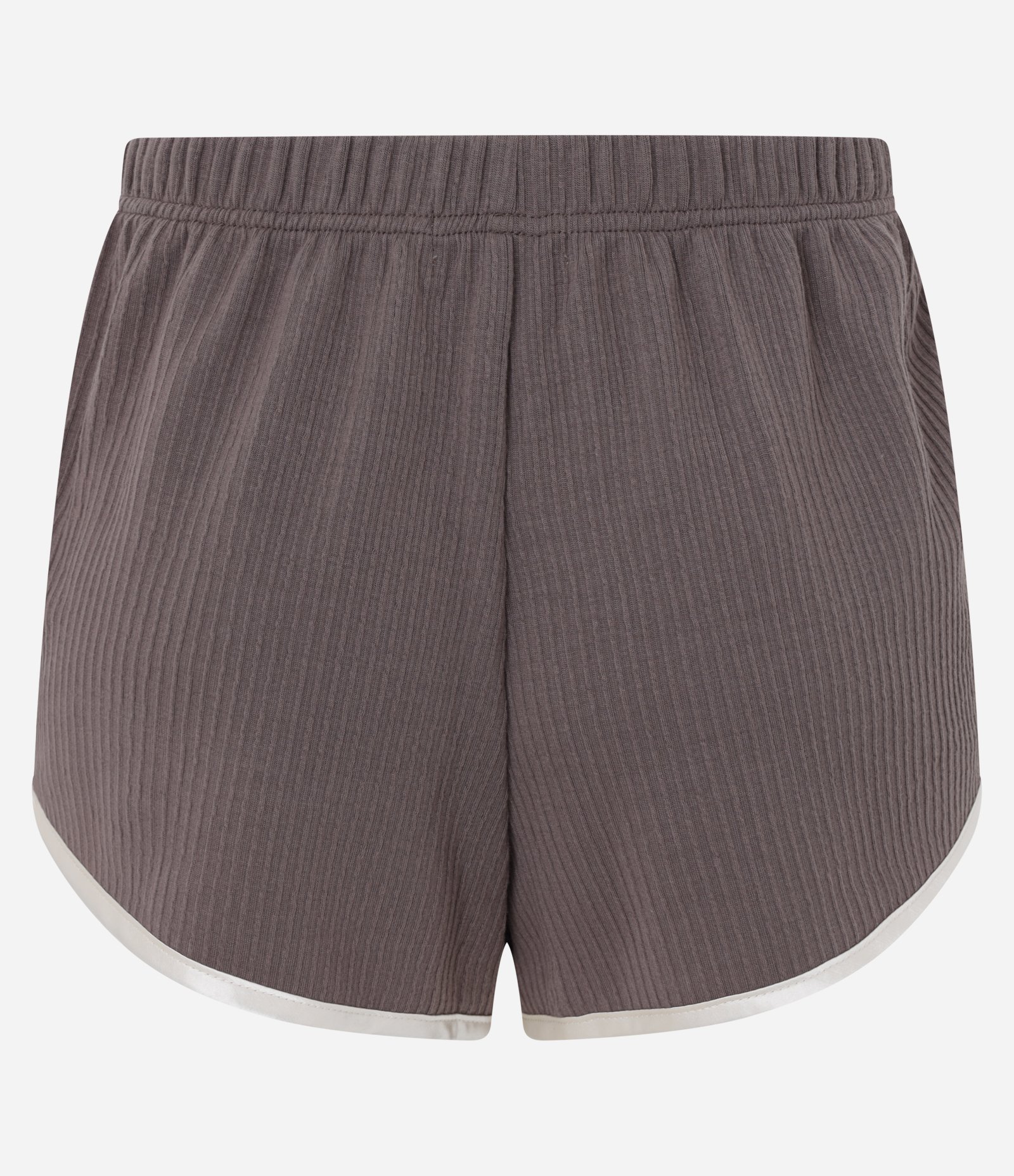 Short de Pijama Peach Touch com Viés Contrastantes Marrom 4