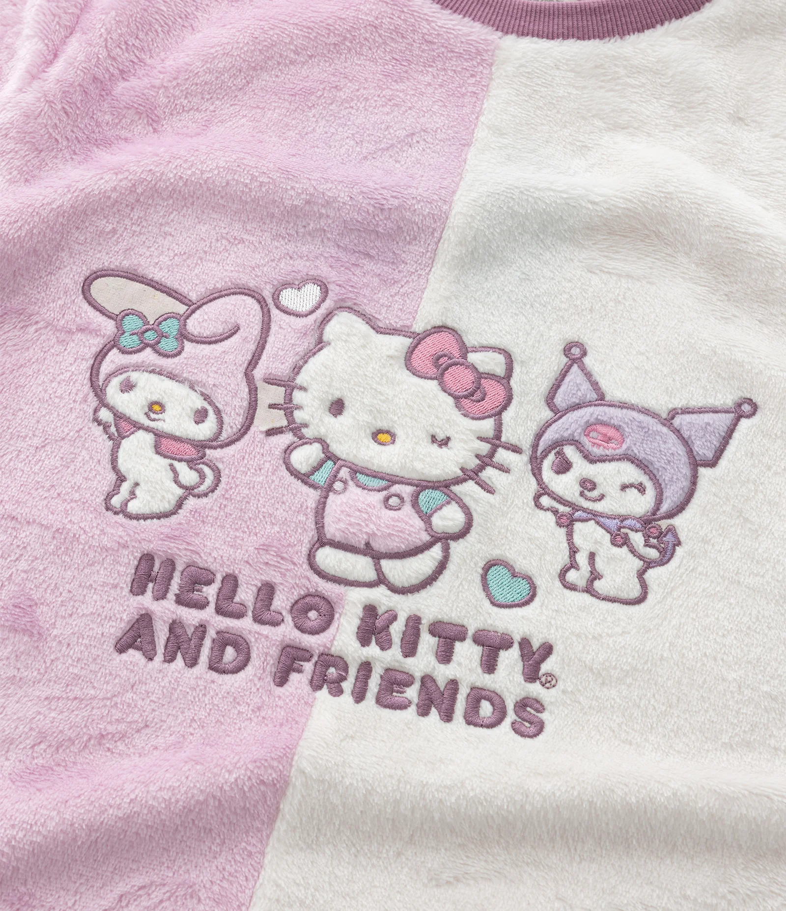 Pijama Infantil Longo com Hello Kitty em Relevo – Tam 5 a 14 Anos Rosa 11