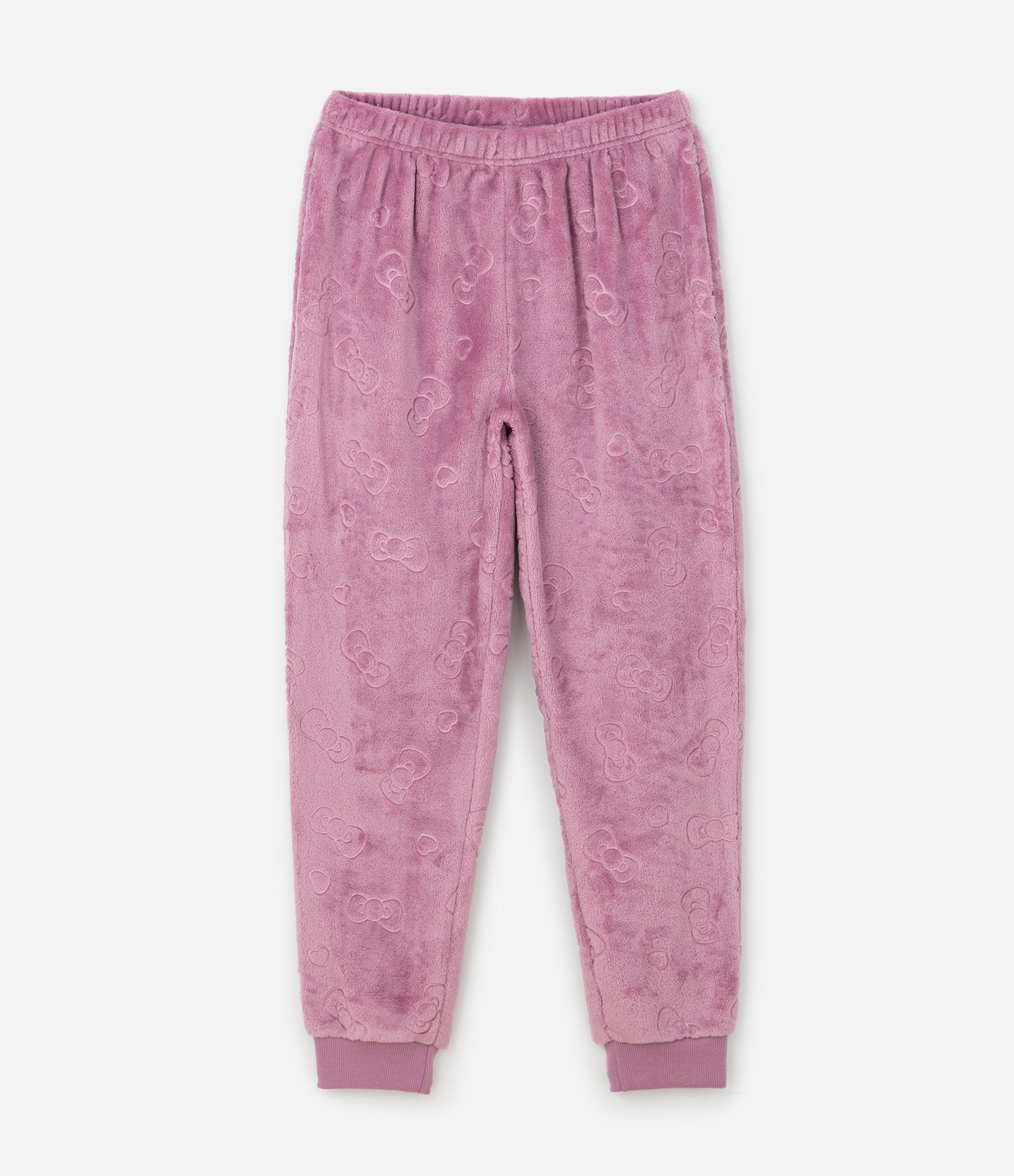 Pijama Infantil Longo com Hello Kitty em Relevo – Tam 5 a 14 Anos Rosa 4