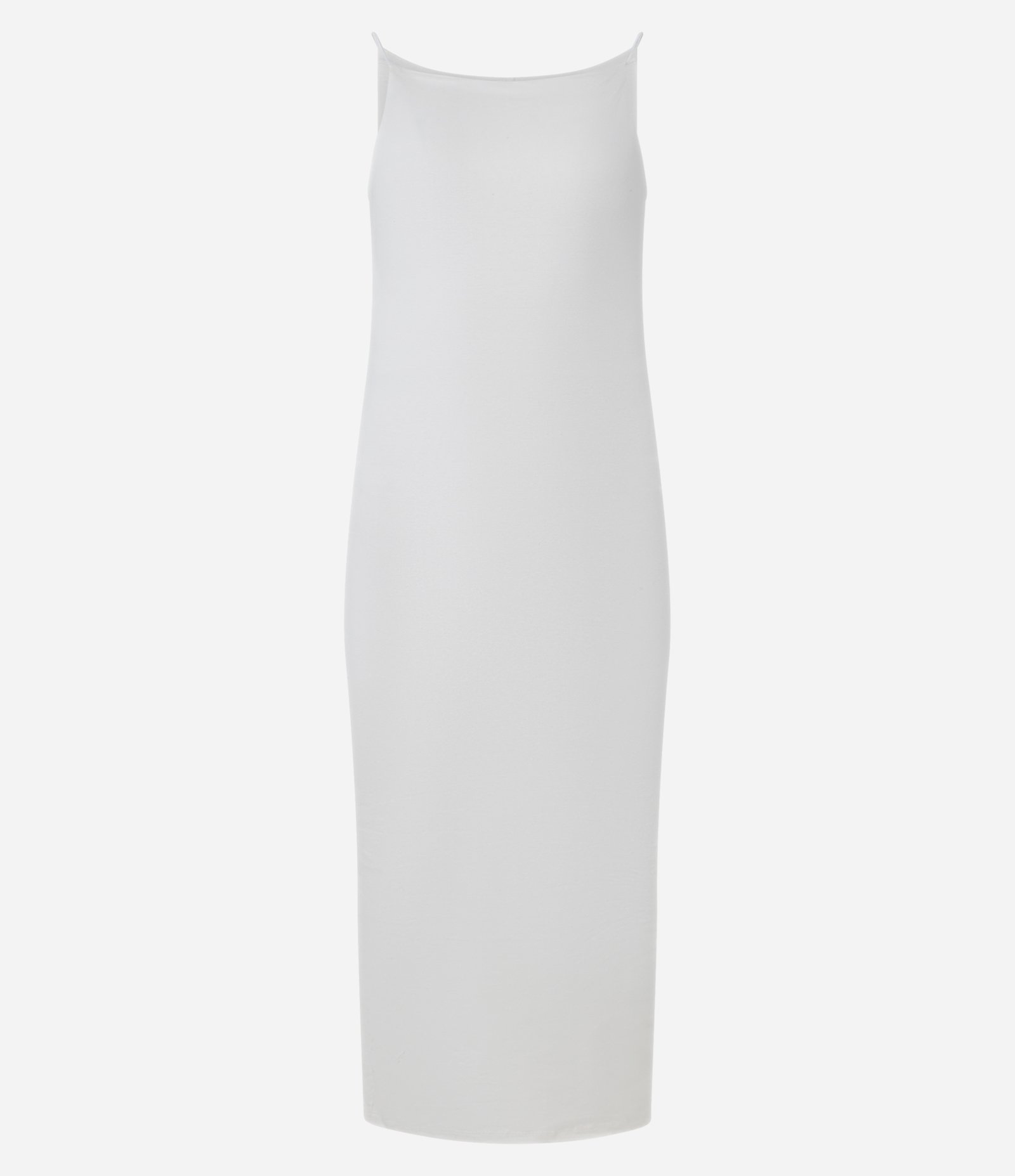 Vestido Midi com Alças Finas e Fenda Branco 6