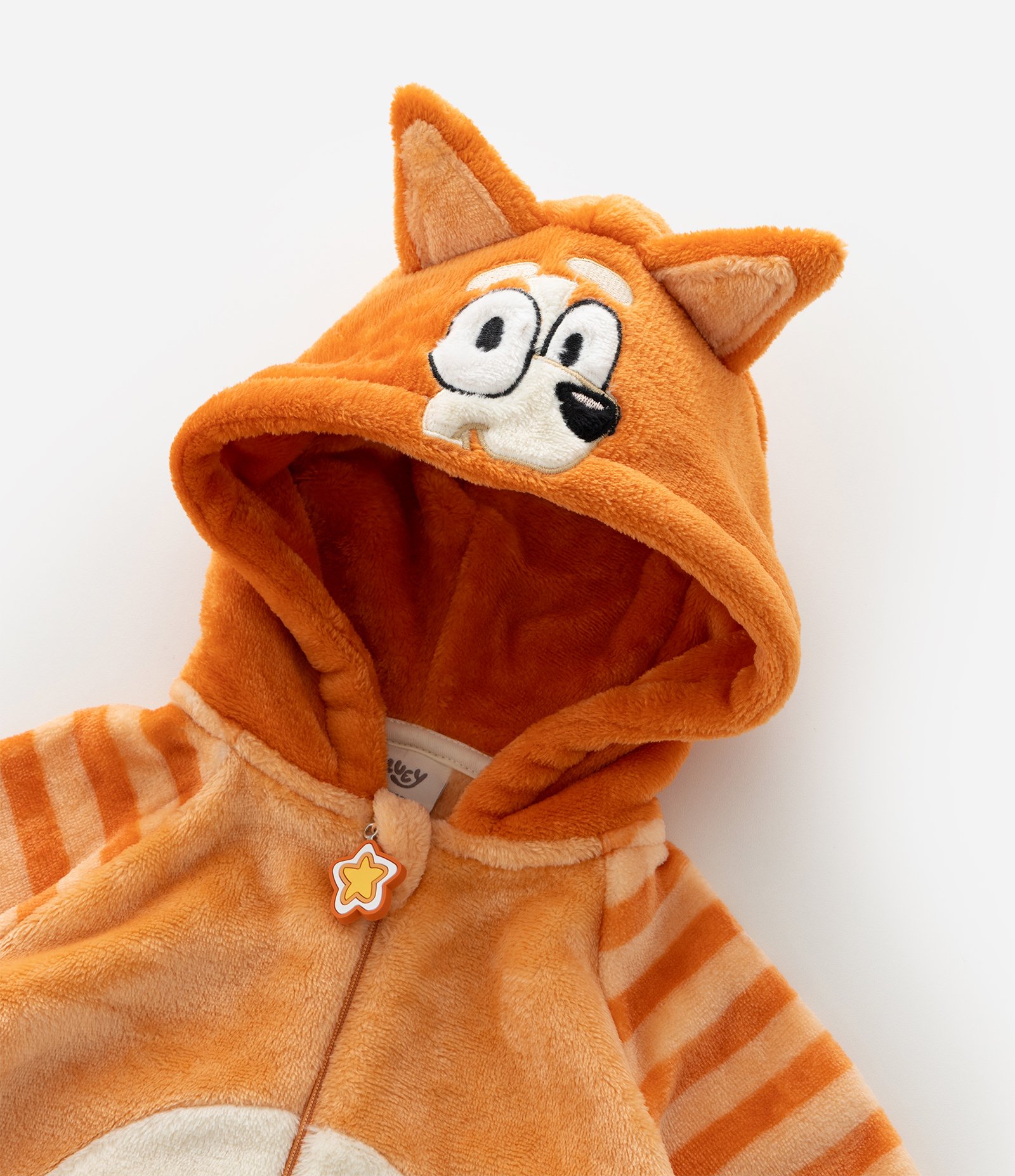 Pijama Infantil Jumper Bingo com Capuz 3D – Tam 2 a 8 Anos Laranja 10