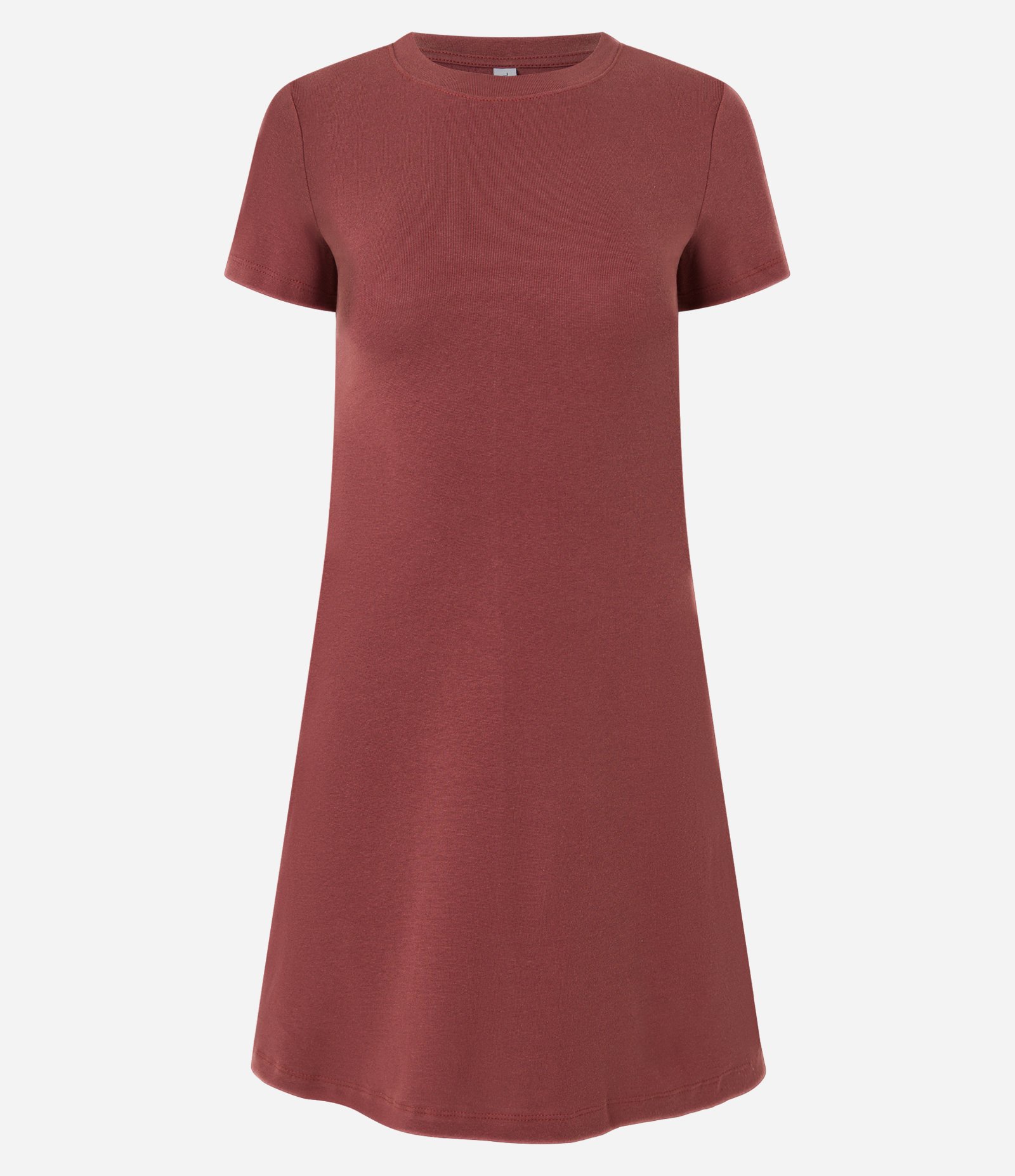 Vestido Curto em Ribana Básico Marrom 5