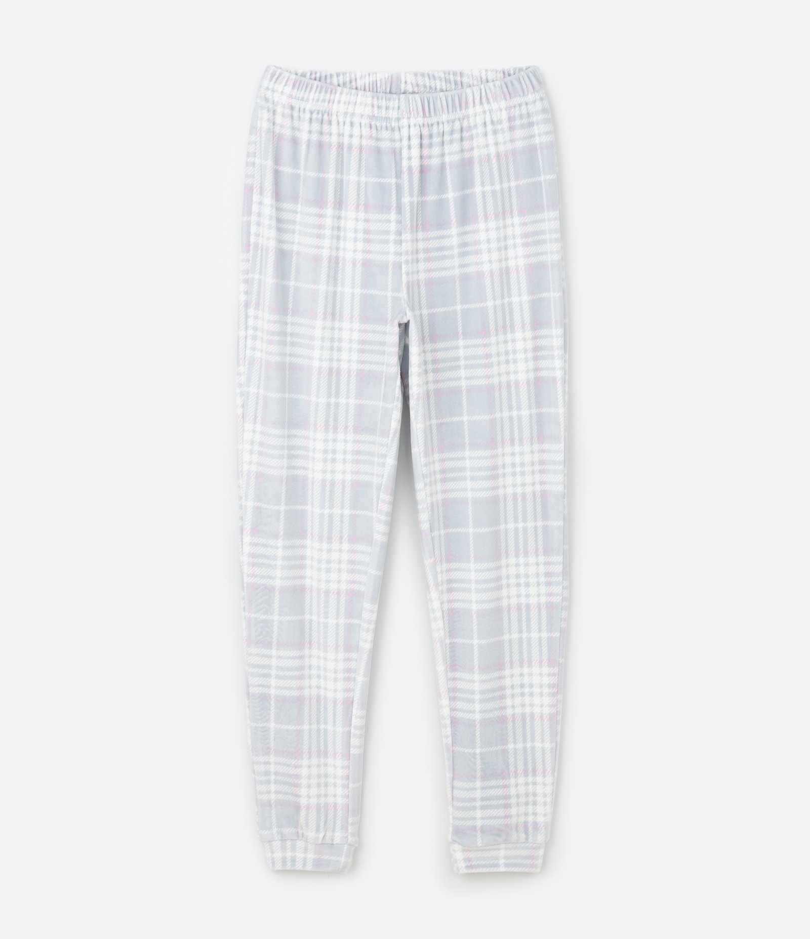 Pijama Infantil Canelado College com Calça Xadrez – Tam 7 a 16 Anos Off White 4