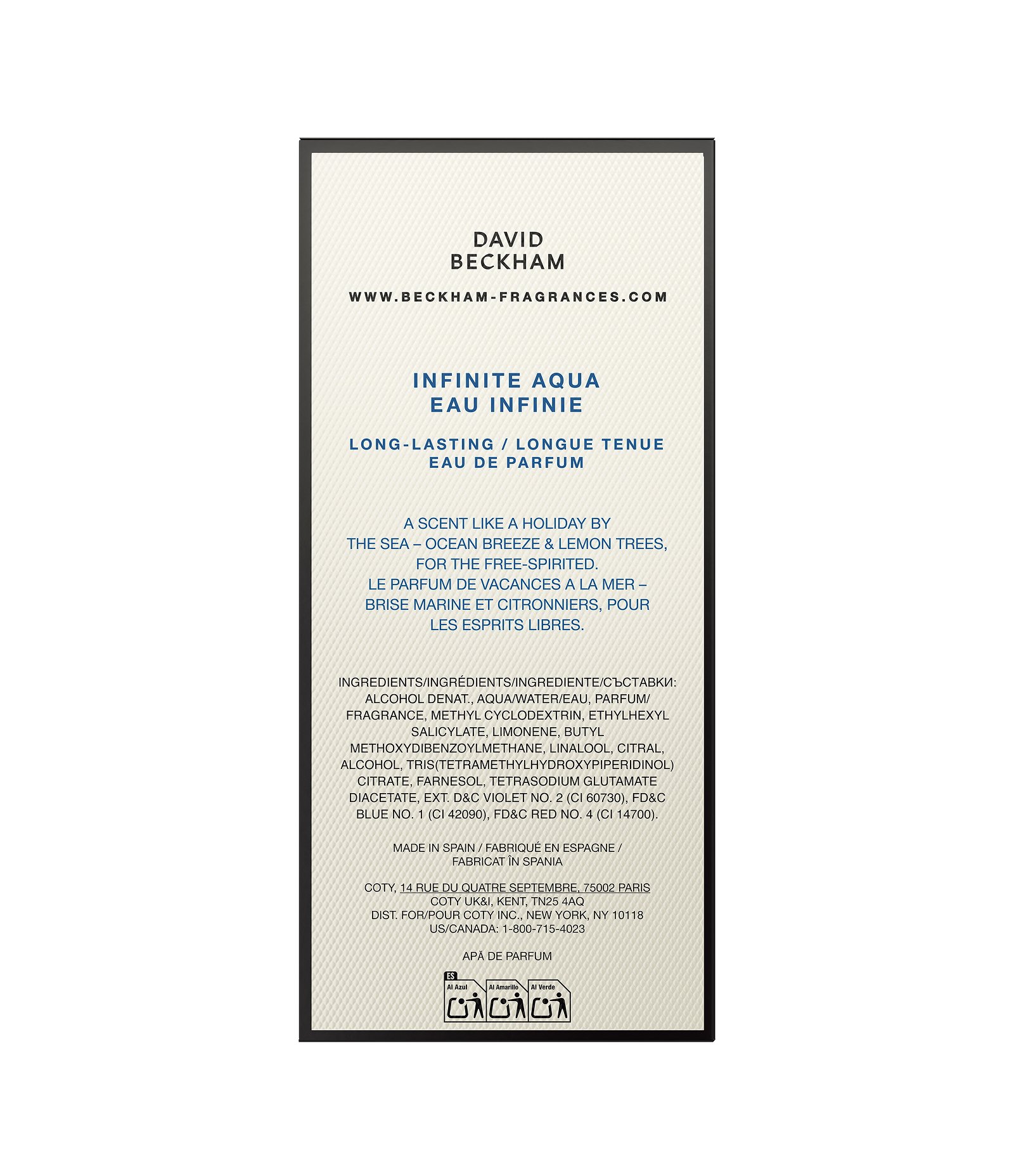 Perfume David Beckham The Collection Infinite Aqua Eau de Parfum Masculino 100ML 7