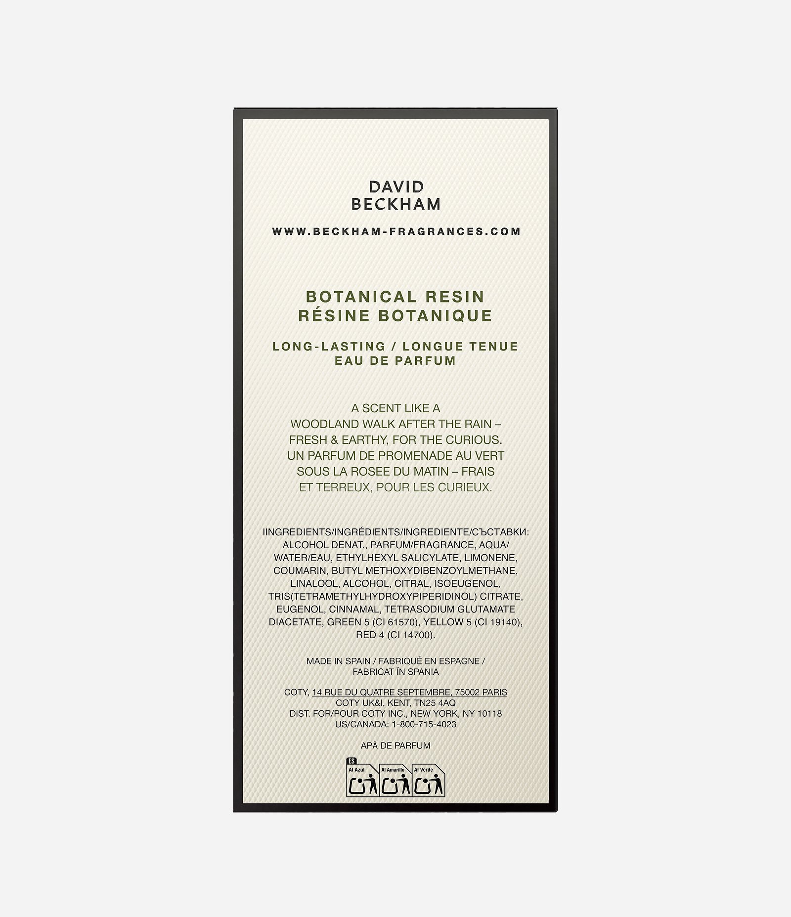 Perfume David Beckham The Collection Botanical Resin Eau De Parfum 100ML 6