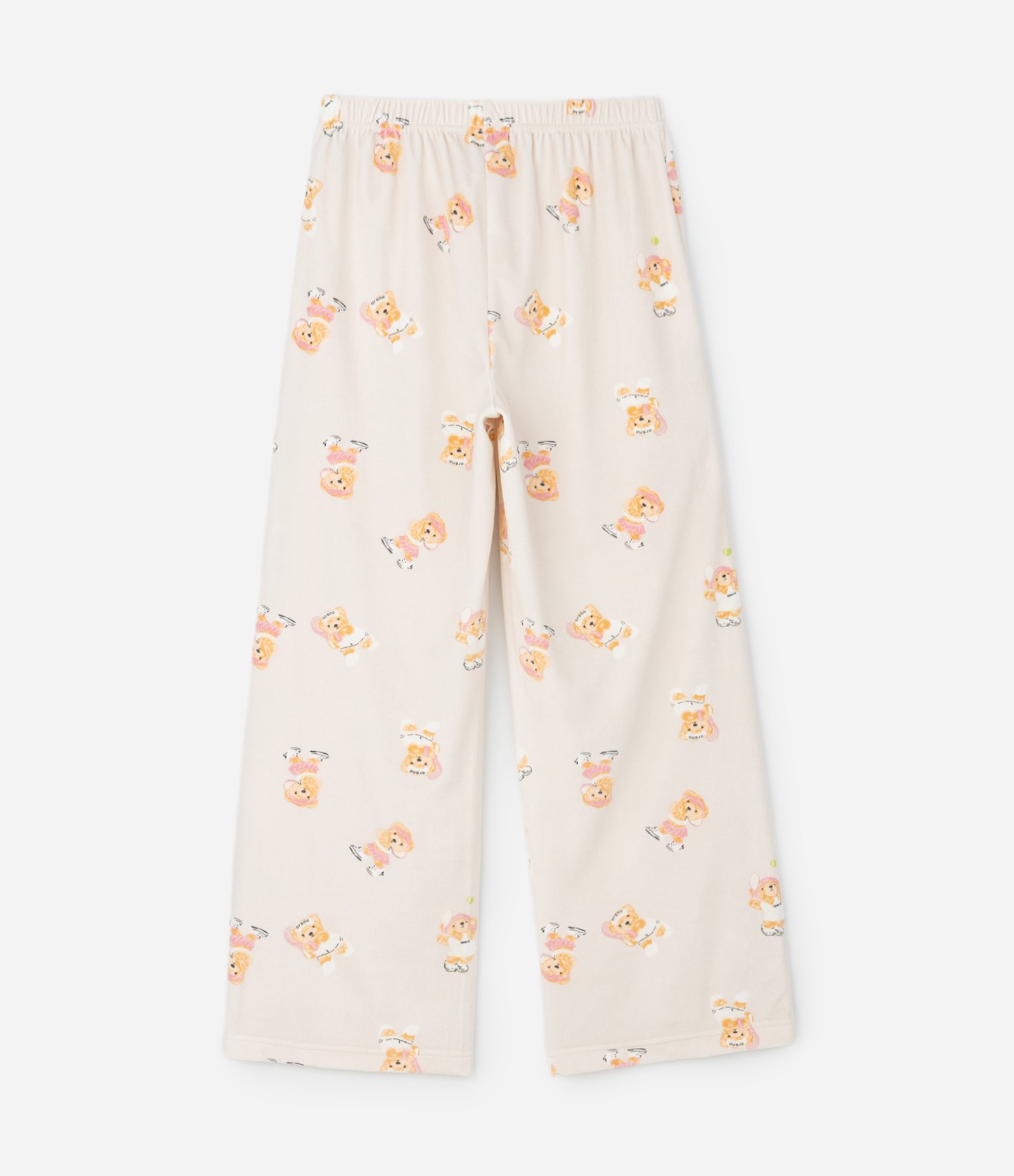 Pijama Infantil Blusa e Calça com Estampa de Urso  – Tam 4 a 16 Anos Bege Claro 5