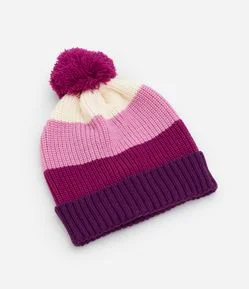 Touca Infantil em Tricô com Efeito Degradê – Tam U