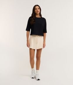Short Saia em Malhão com Cós Elástico