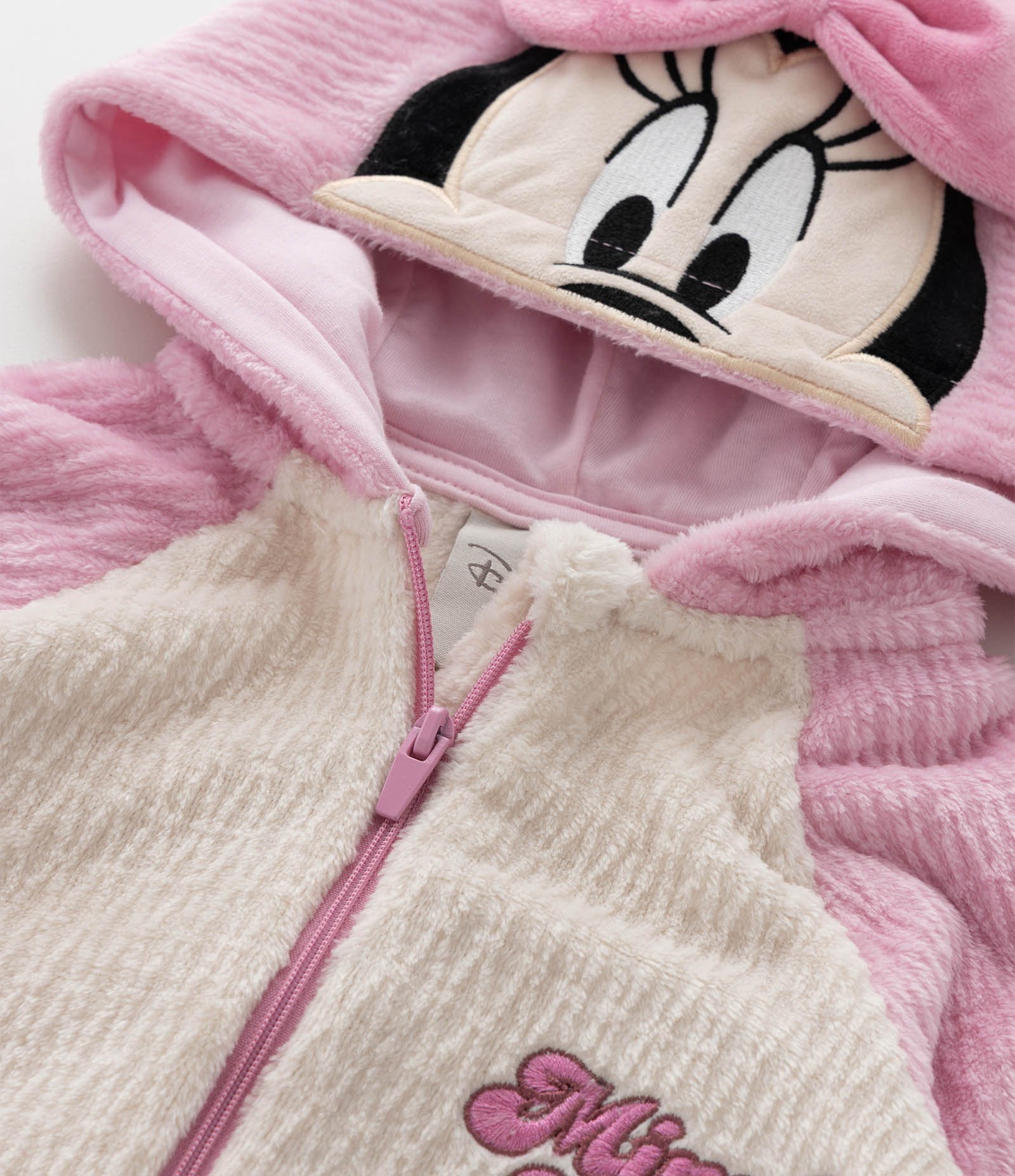 Pijama Infantil Jumper com Capuz Minnie – Tam 2 a 6 Anos Rosa/Off White 9